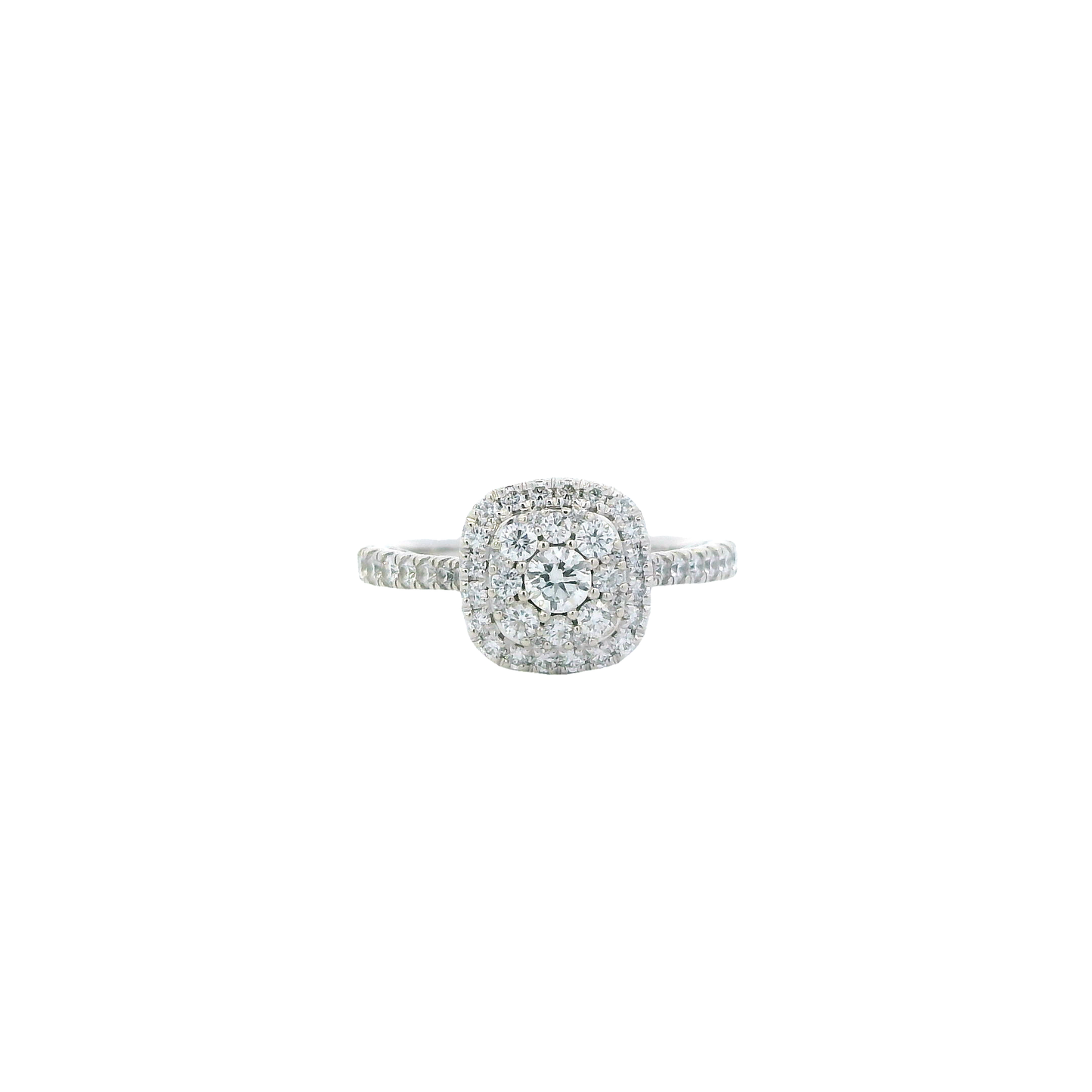 10K White Gold Women's Lab Grown Diamond Ring - 0.71ct