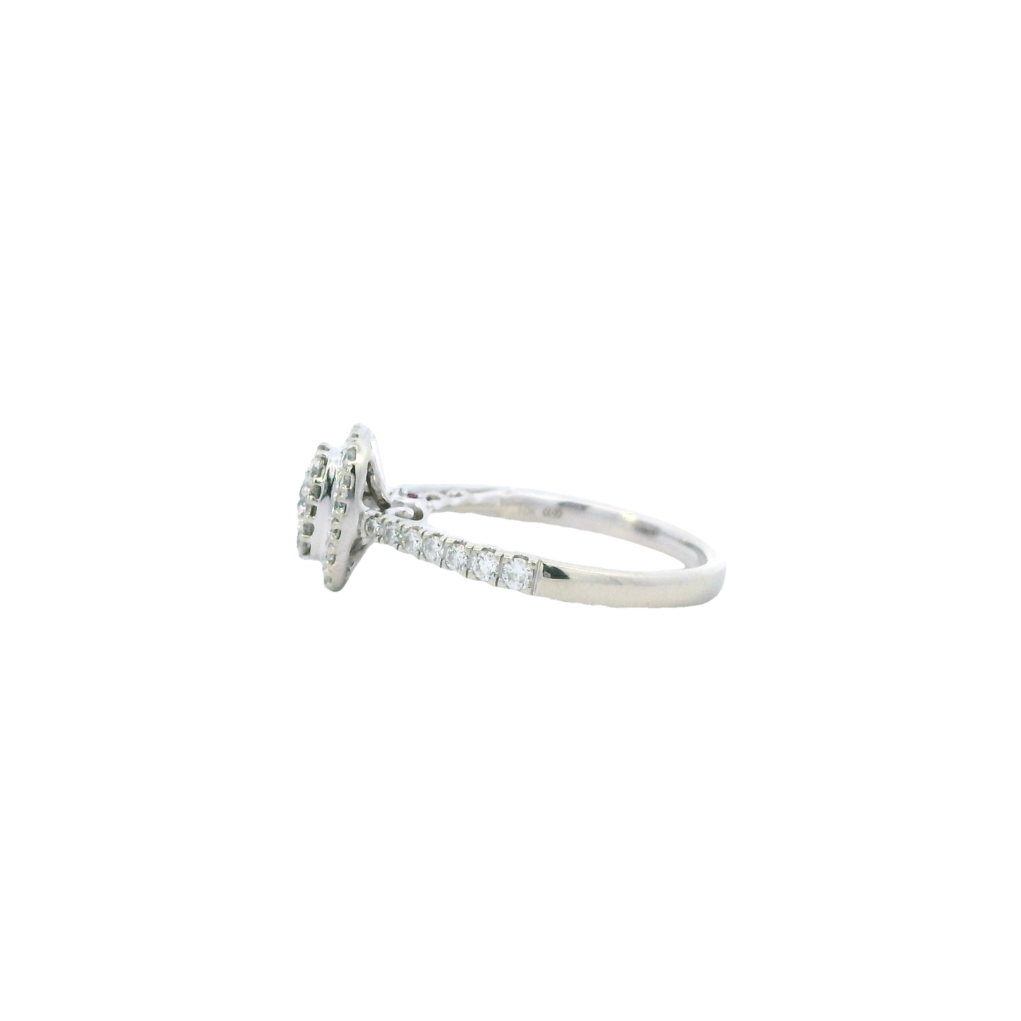 10K White Gold Women's Lab Grown Diamond Ring - 0.71ct