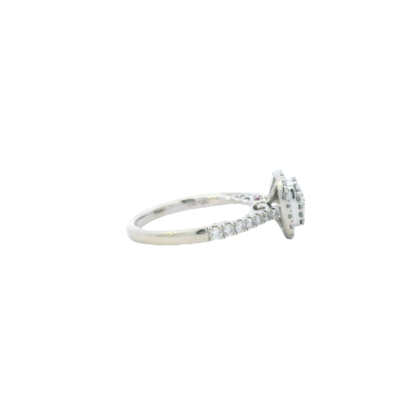 10K White Gold Women's Lab Grown Diamond Ring - 0.71ct