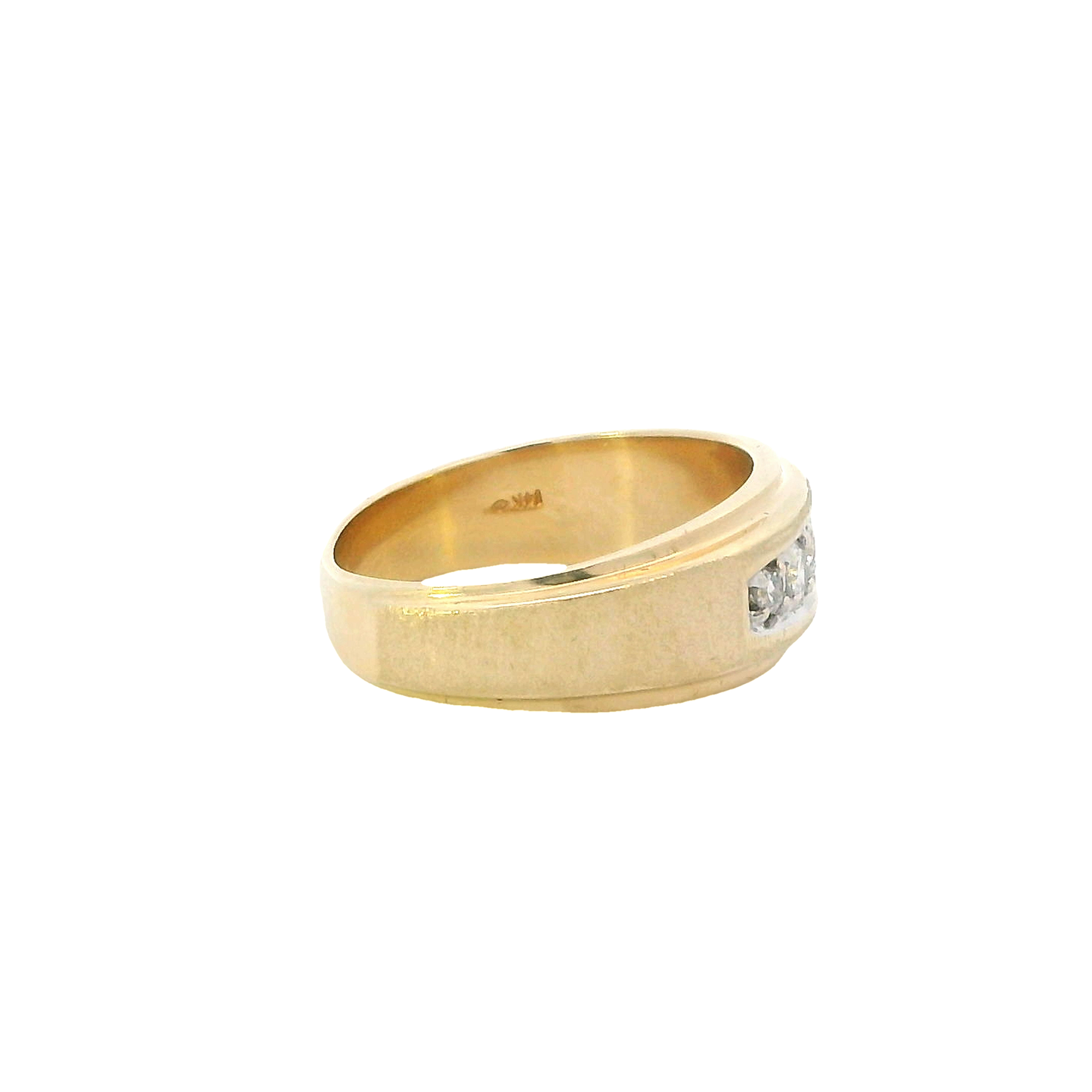 14K Yellow Gold Men's Diamond Ring - 0.22ct