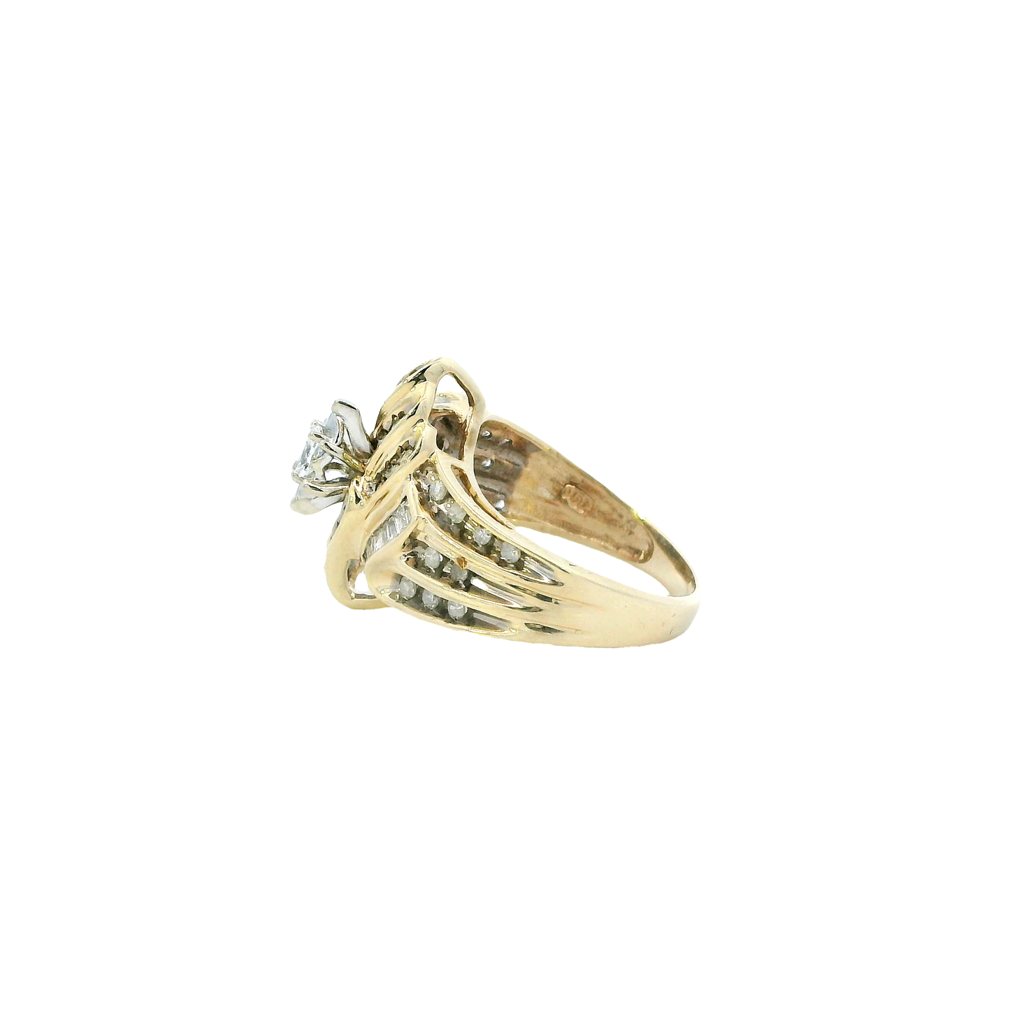 10K Yellow Gold Diamond Ring - 0.4ct