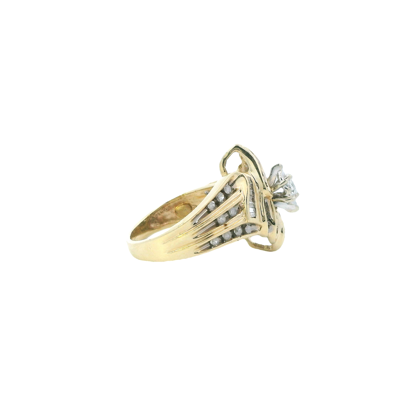 10K Yellow Gold Diamond Ring - 0.4ct