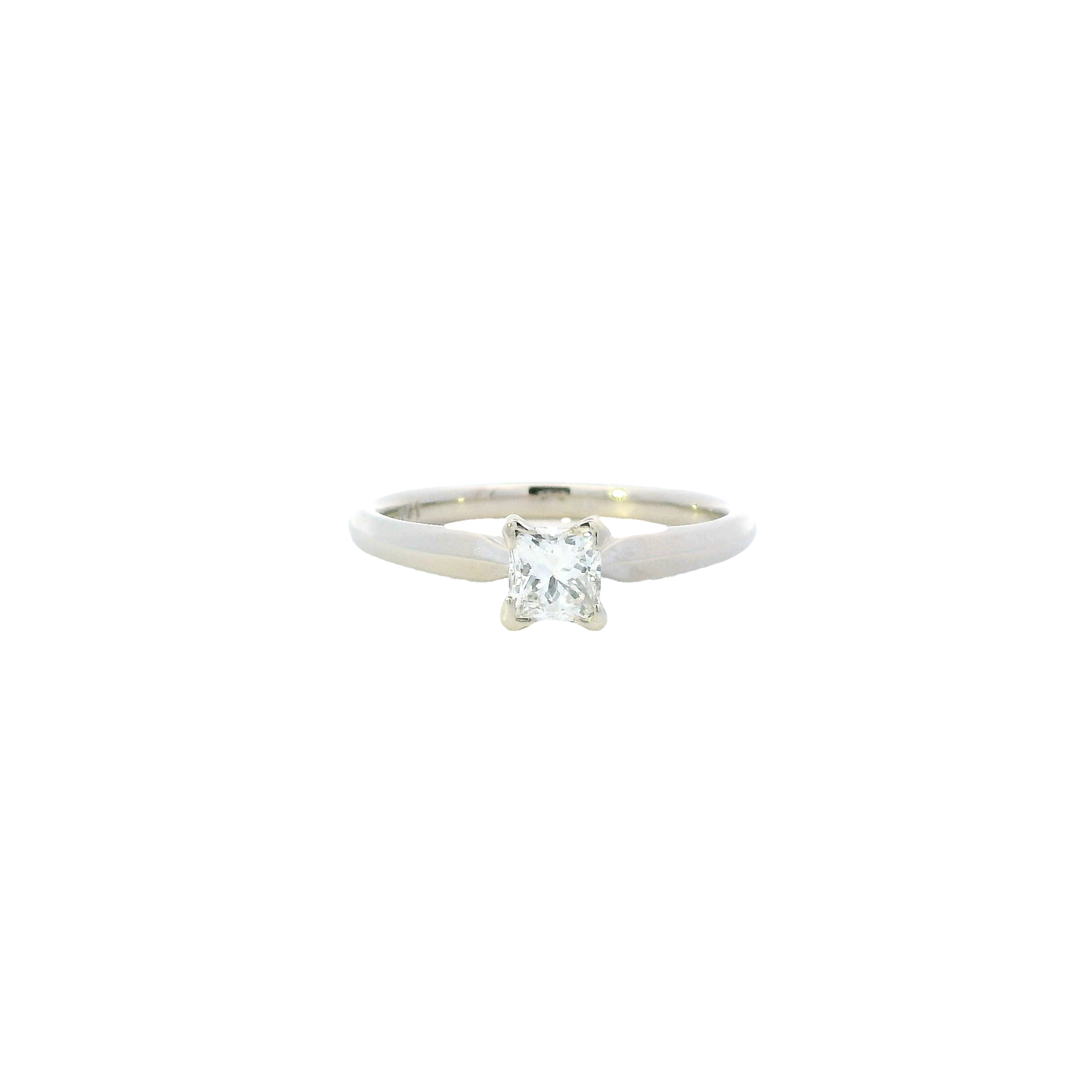 14K White Gold Diamond Solitaire Ring - 0.50ct