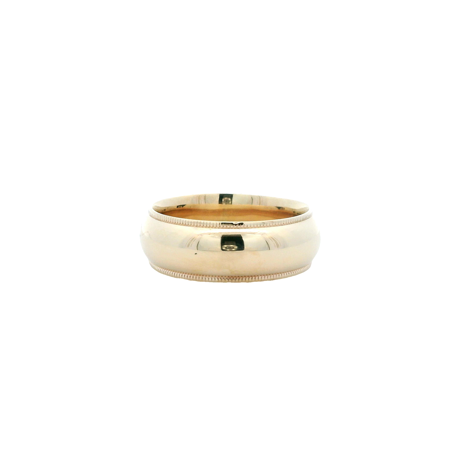 14K Yellow Gold Milgrain Band