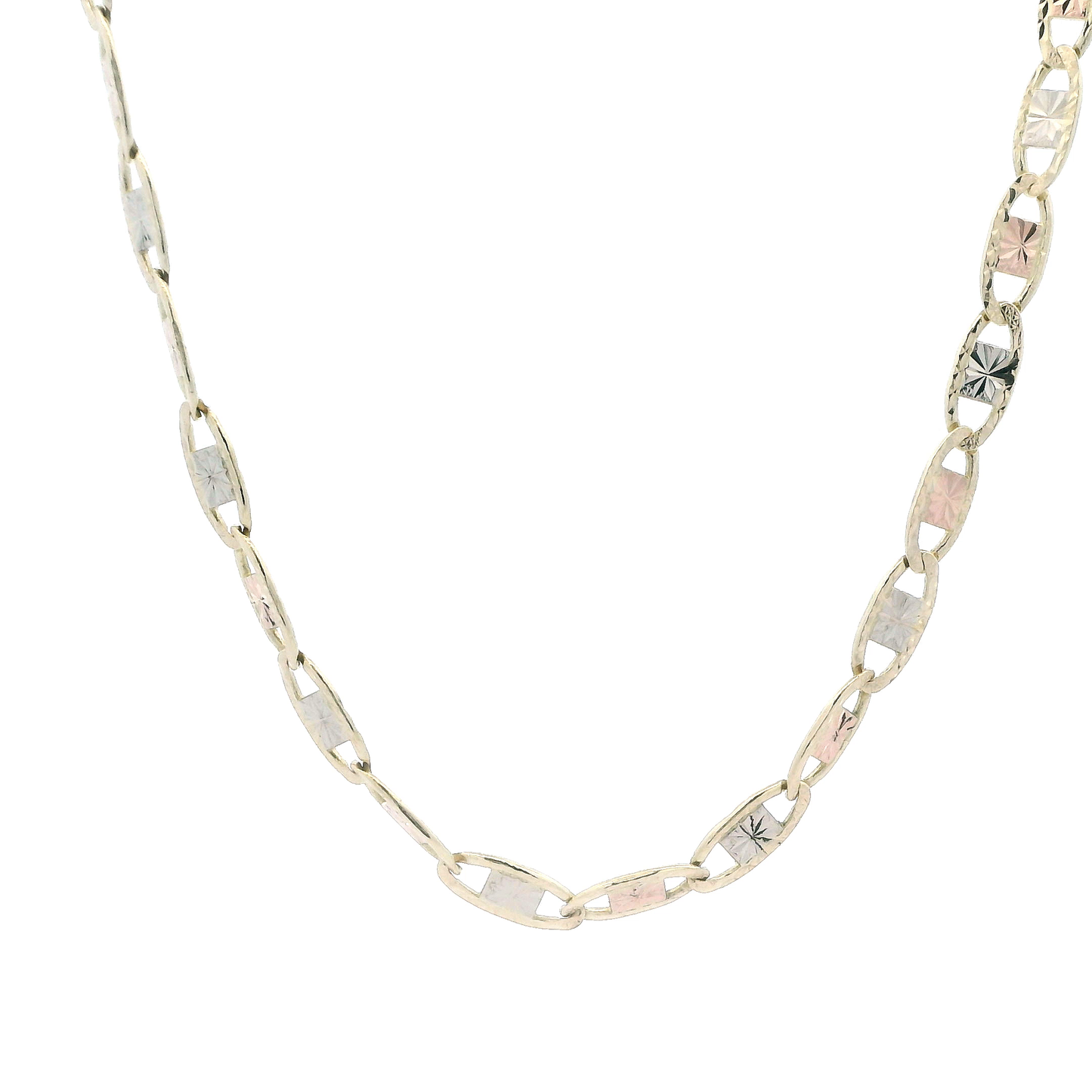 14K Tri-Color Gold 24.5" DC Mariner Chain