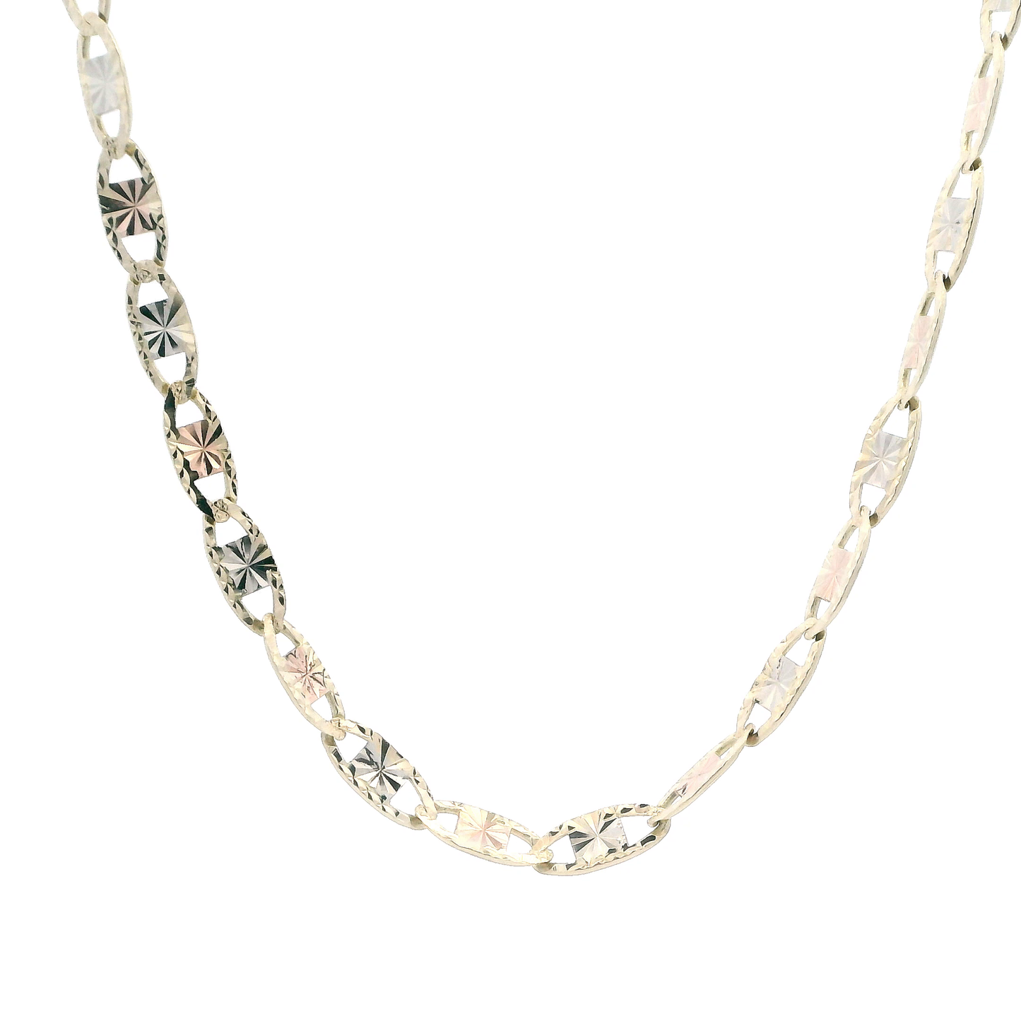 14K Tri-Color Gold 24.5" DC Mariner Chain