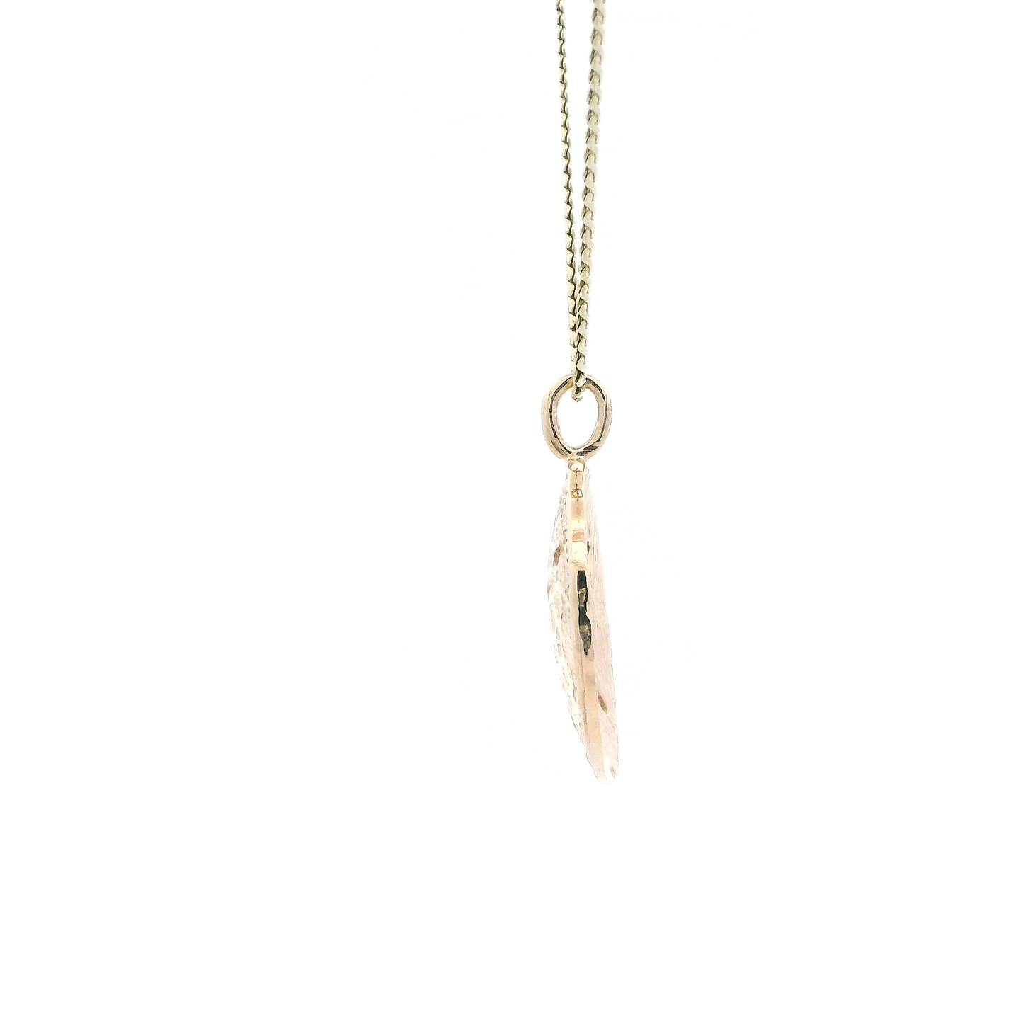 14K Yellow Gold Sand Dollar Necklace