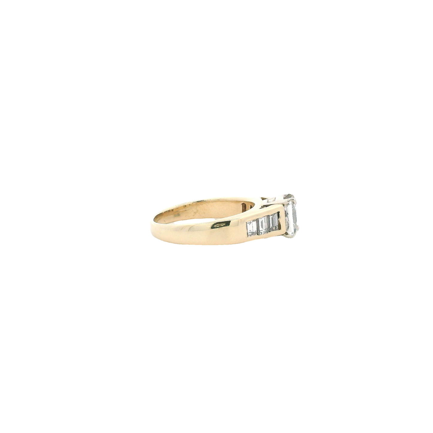 14K Yellow Gold Diamond Womens Ring - 1.56ct