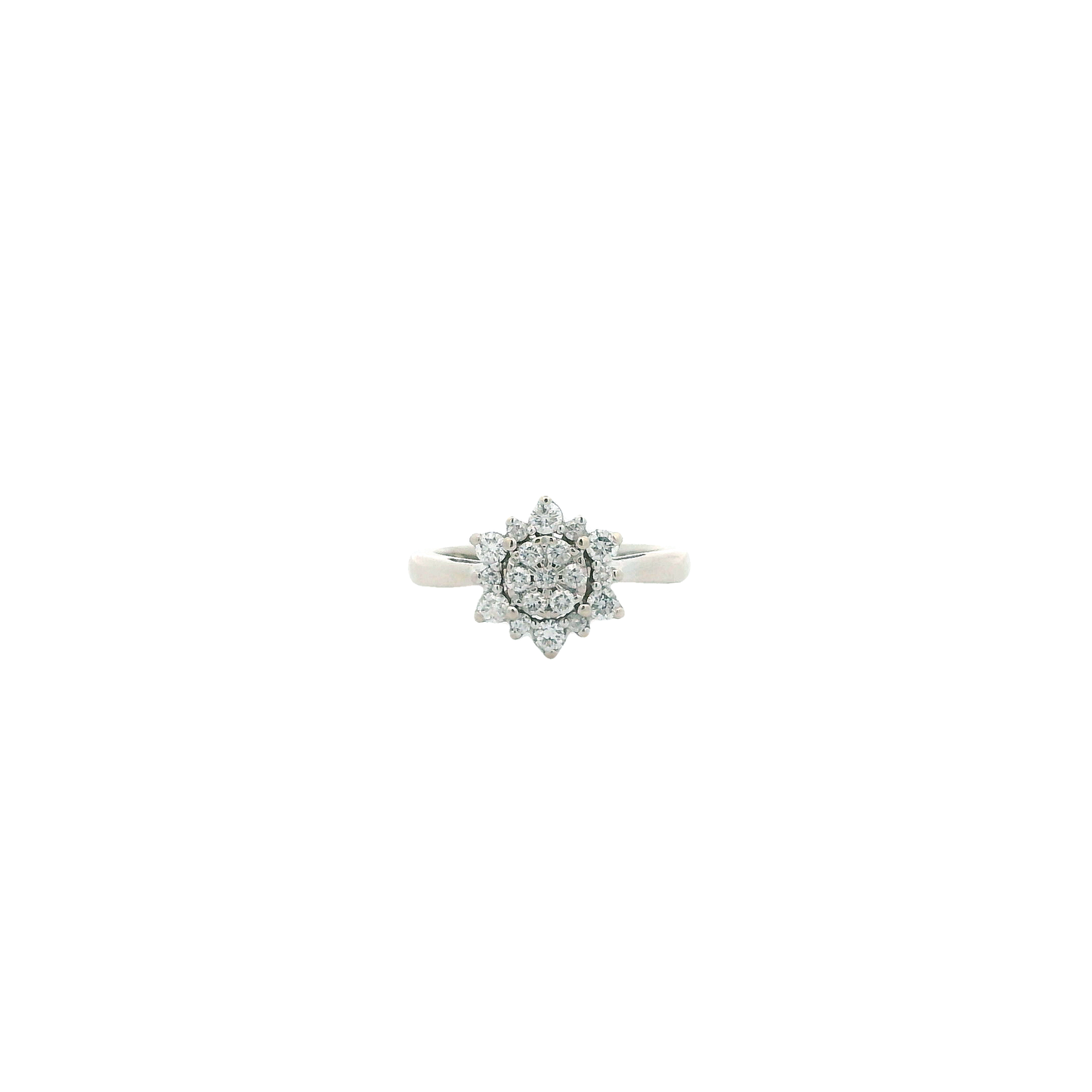 10K White Gold Diamond Ring - 0.42ct