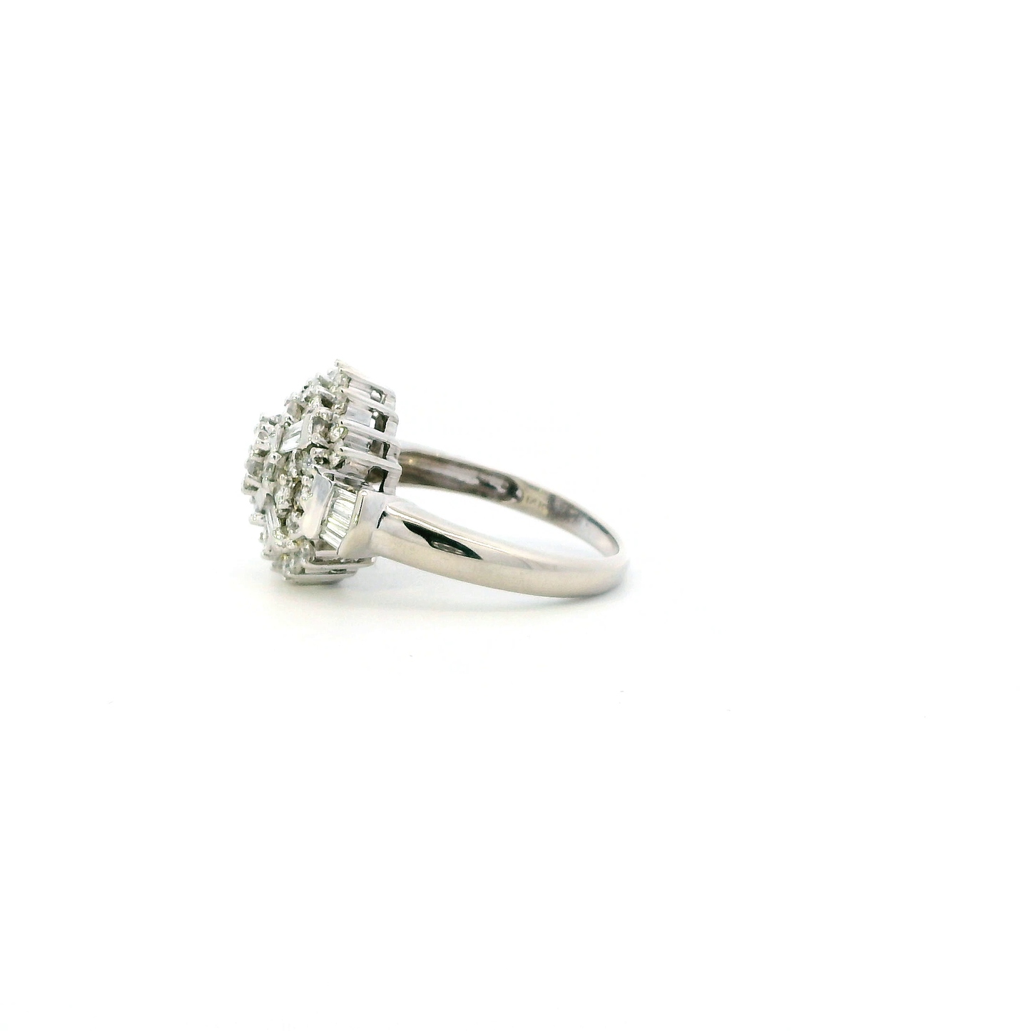 14K White Gold Diamond Womens Ring - 1.07ct