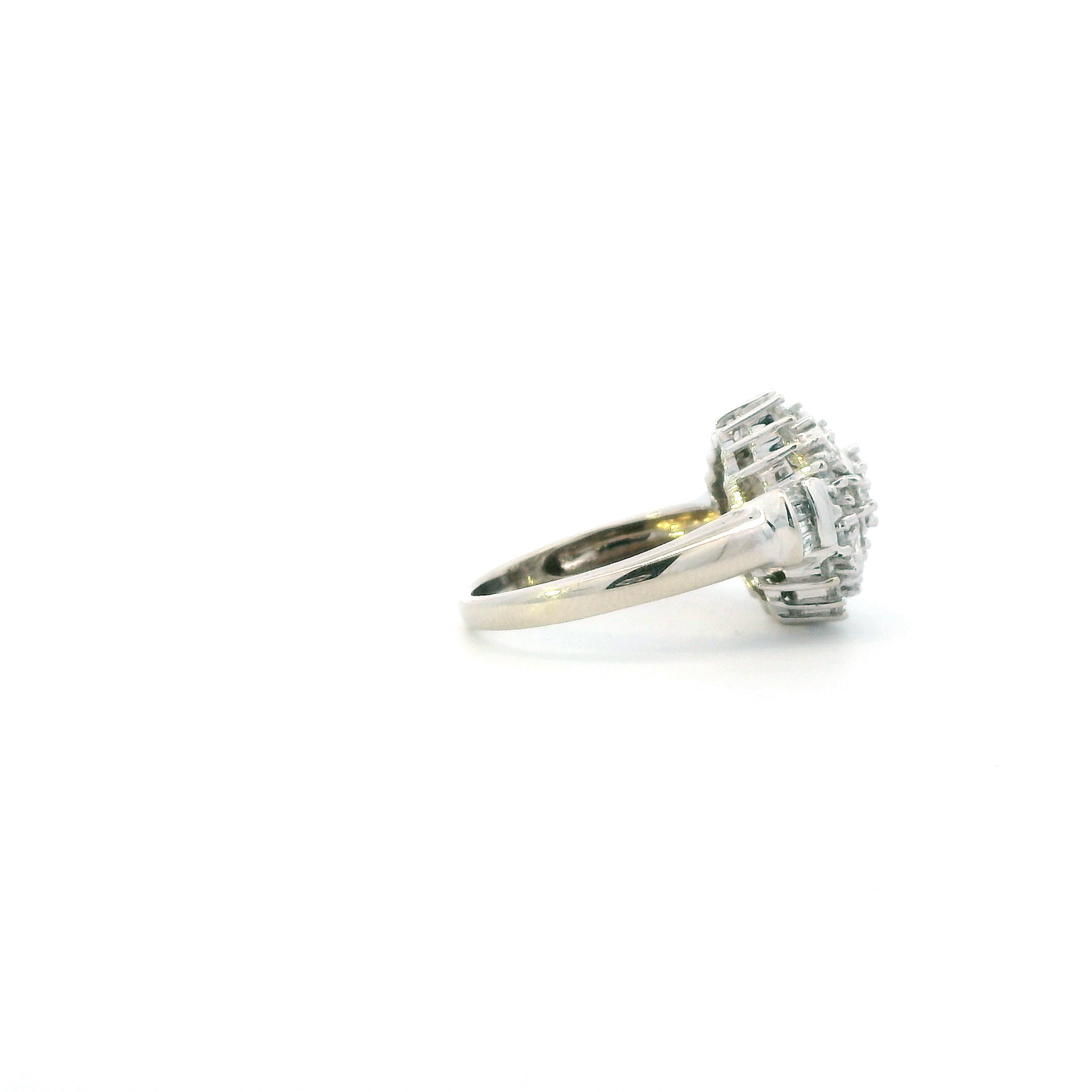 14K White Gold Diamond Womens Ring - 1.07ct