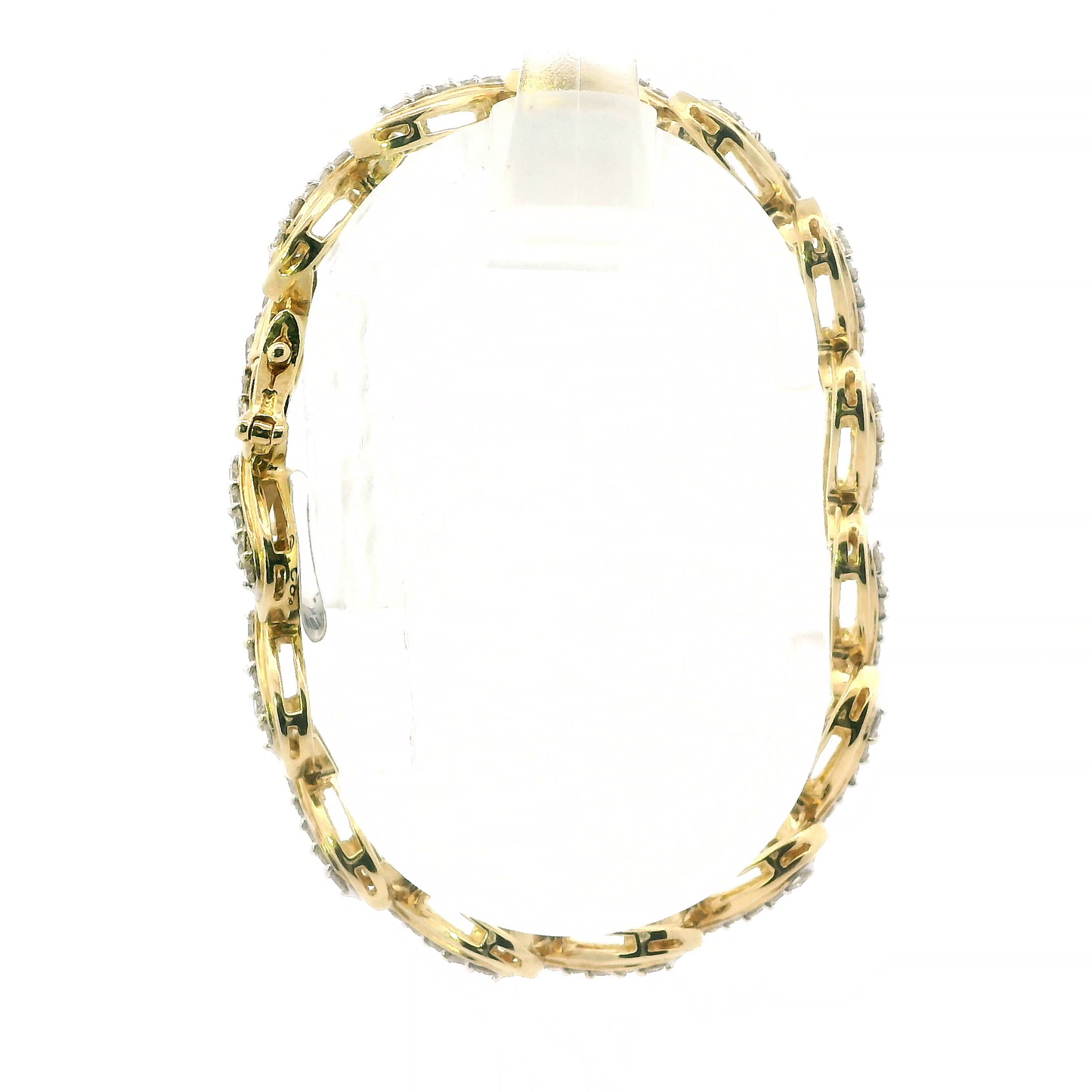 14K Yellow Gold Diamond Link Tennis Bracelet - 2.23ct