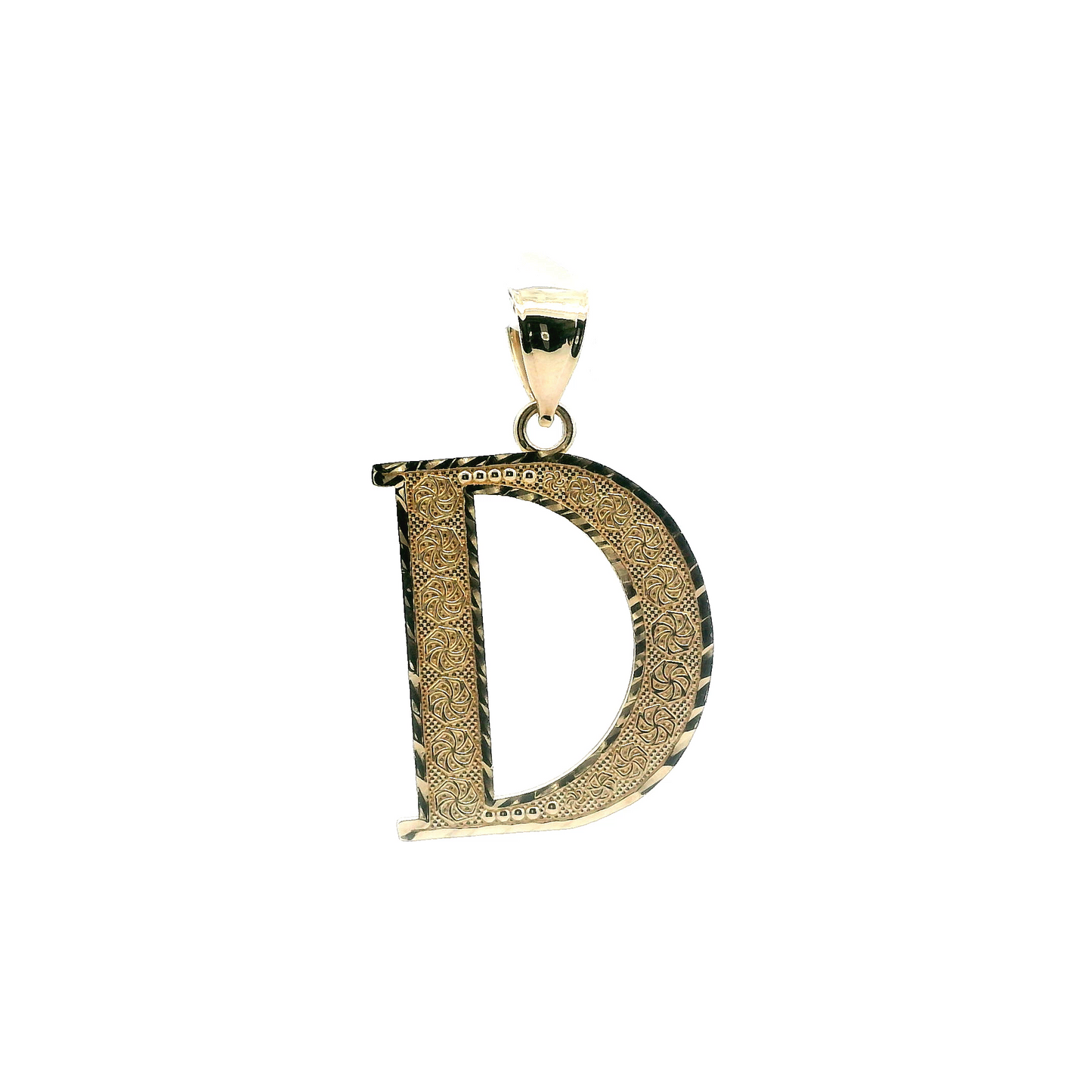 10K Yellow Gold Letter "D" Pendant