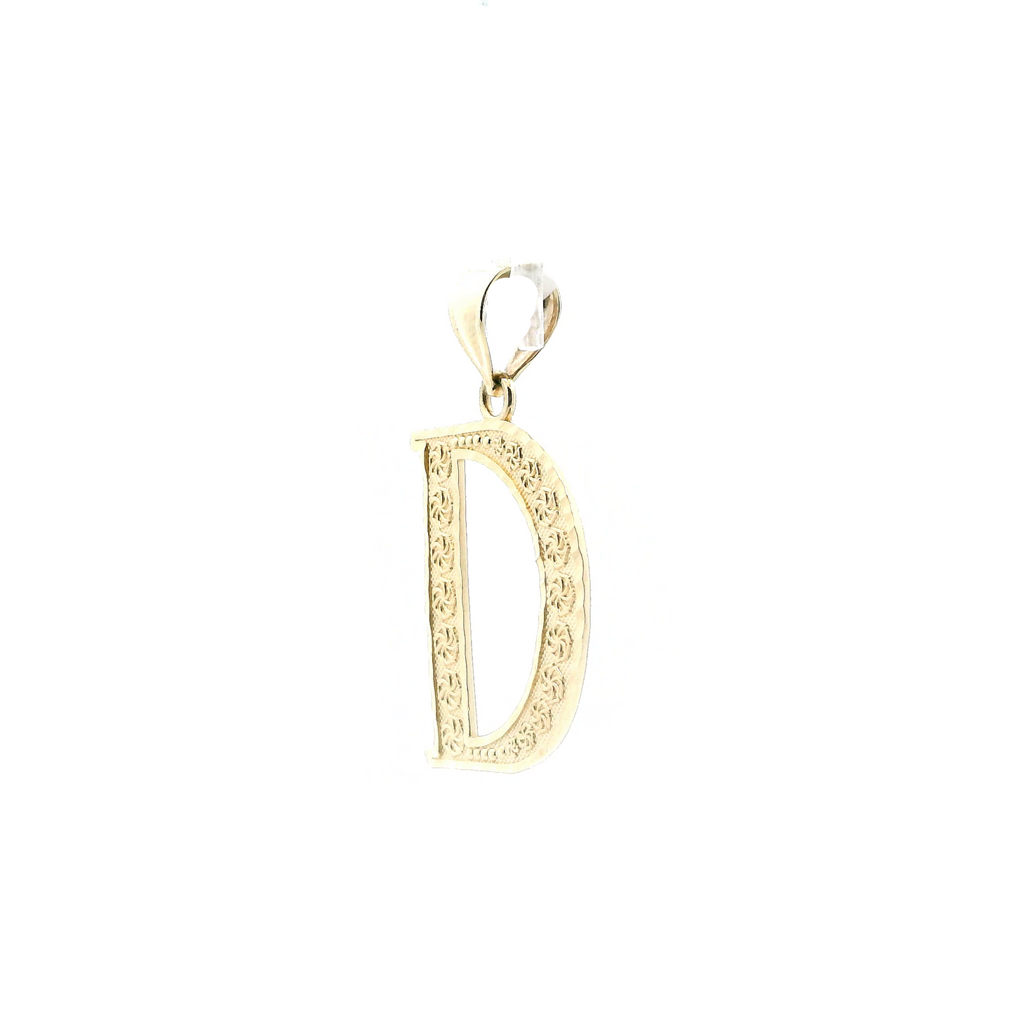 10K Yellow Gold Letter "D" Pendant
