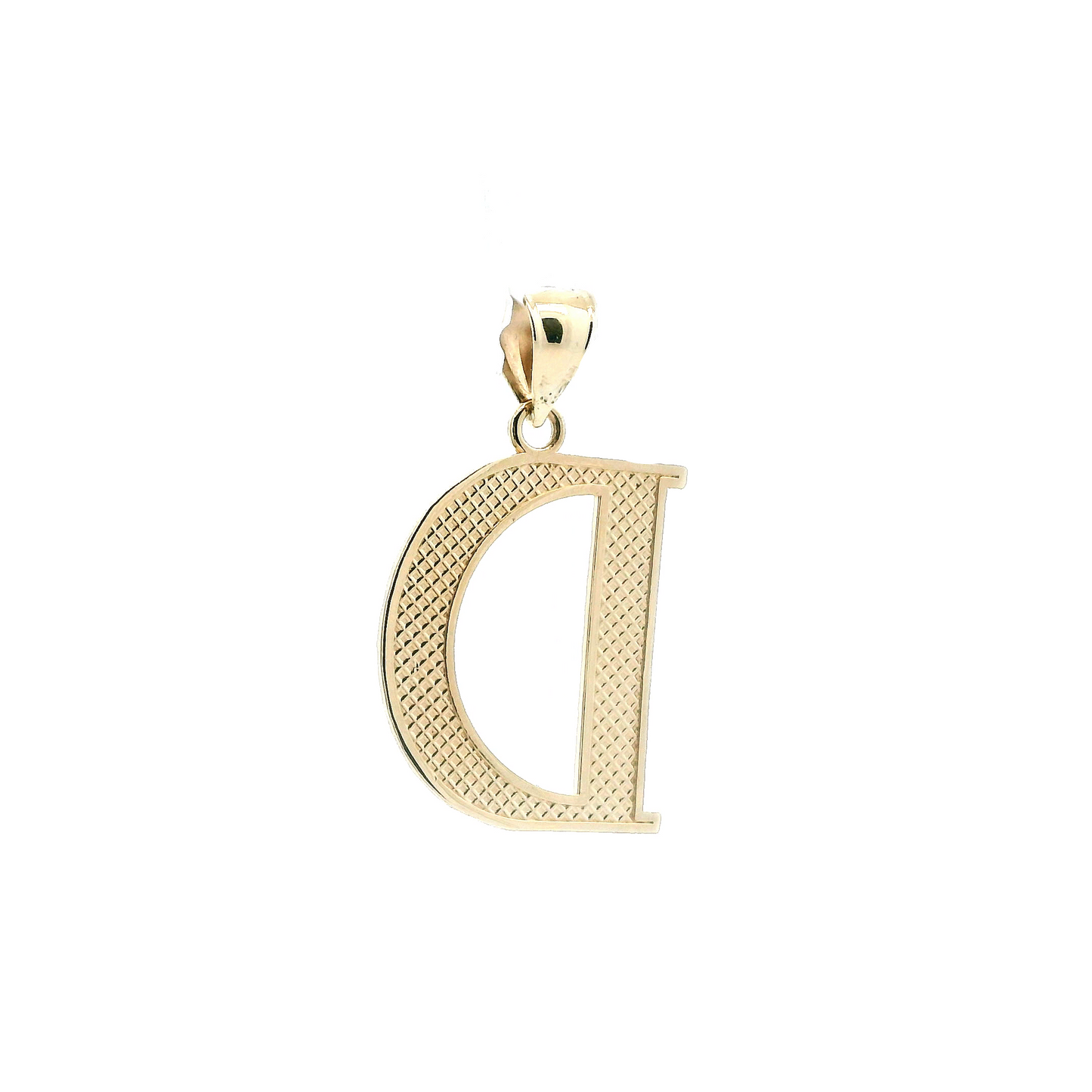 10K Yellow Gold Letter "D" Pendant