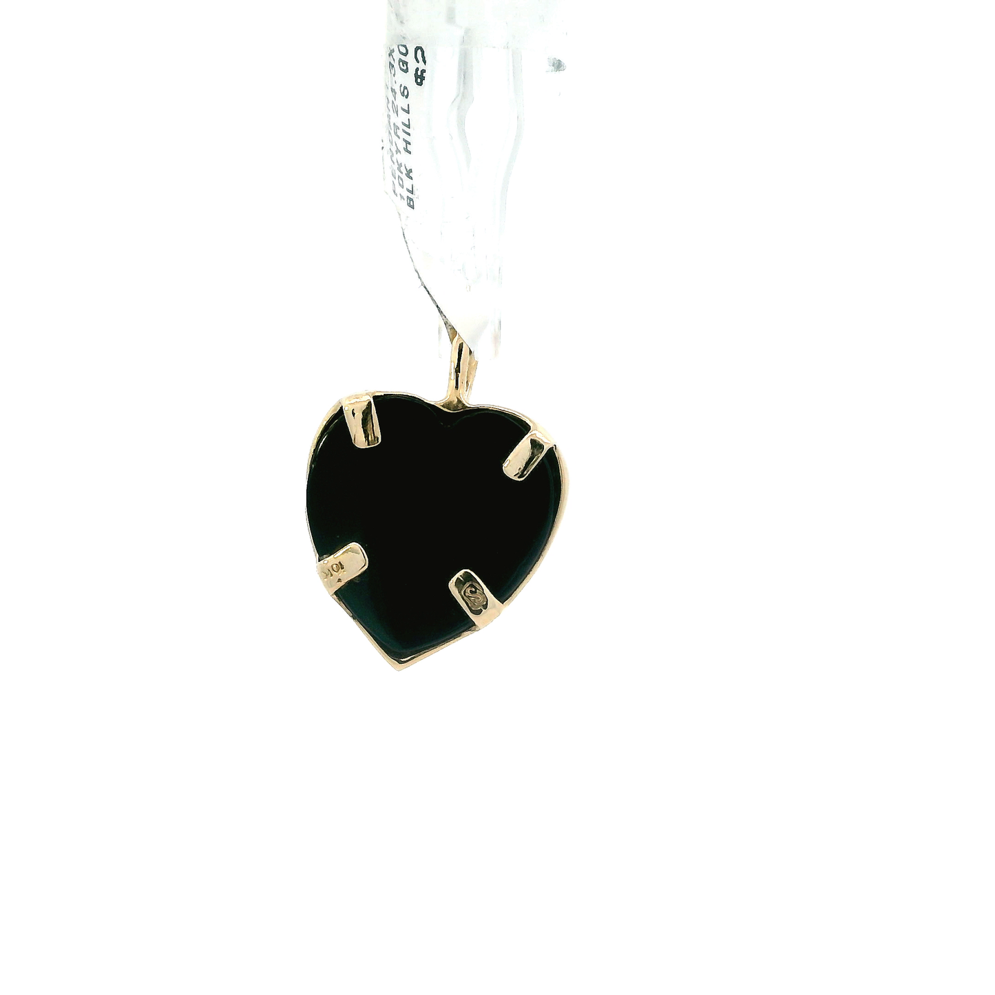 10K Yellow & Rose Gold Black Onyx Heart