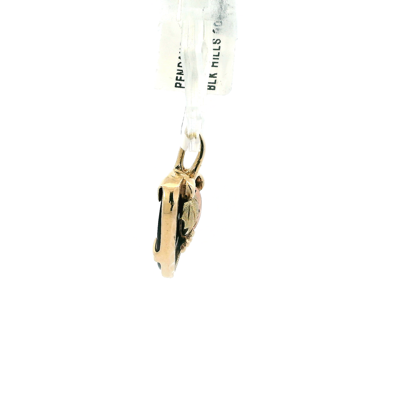 10K Yellow & Rose Gold Black Onyx Heart