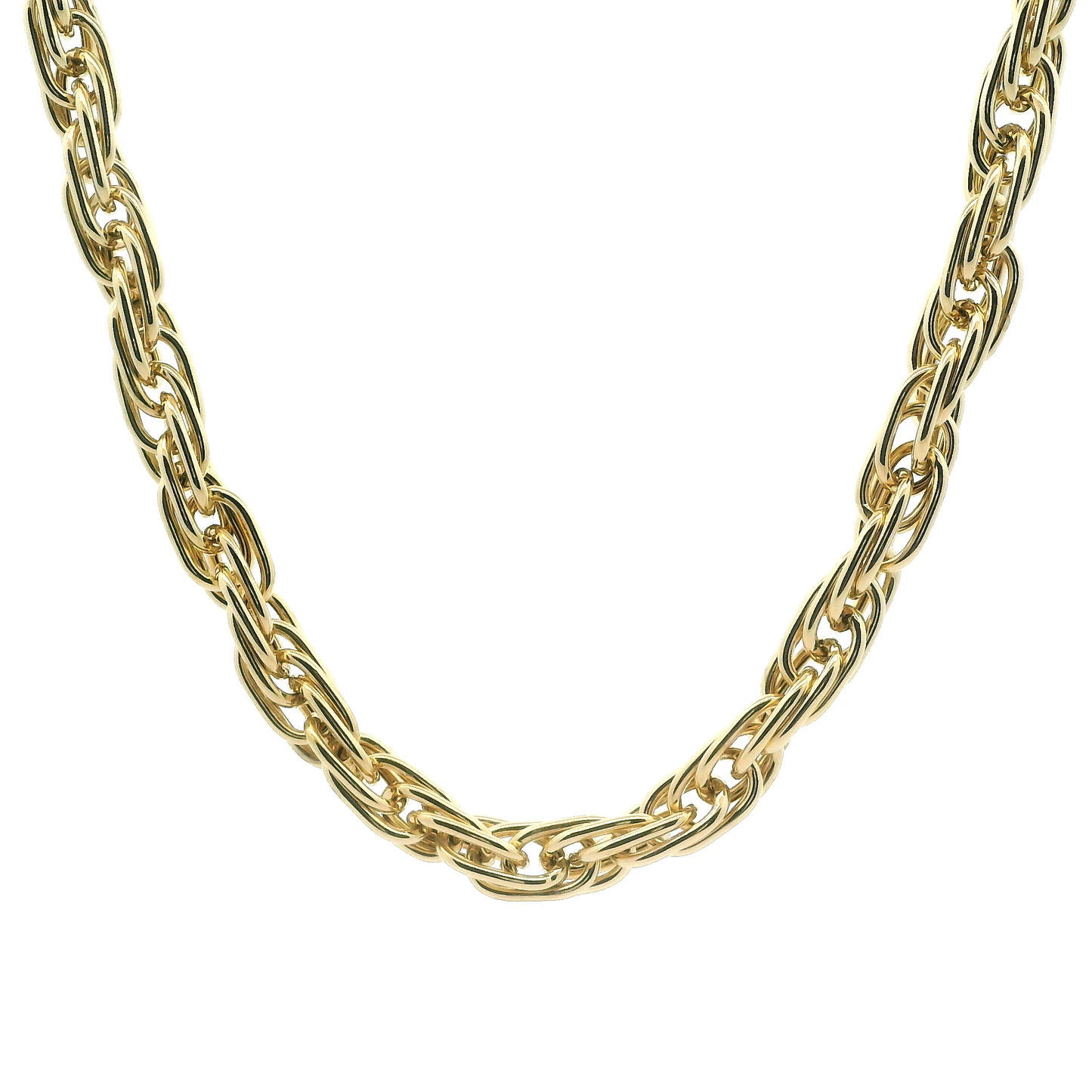 14K Yellow Gold 18" Hollow Rope Chain