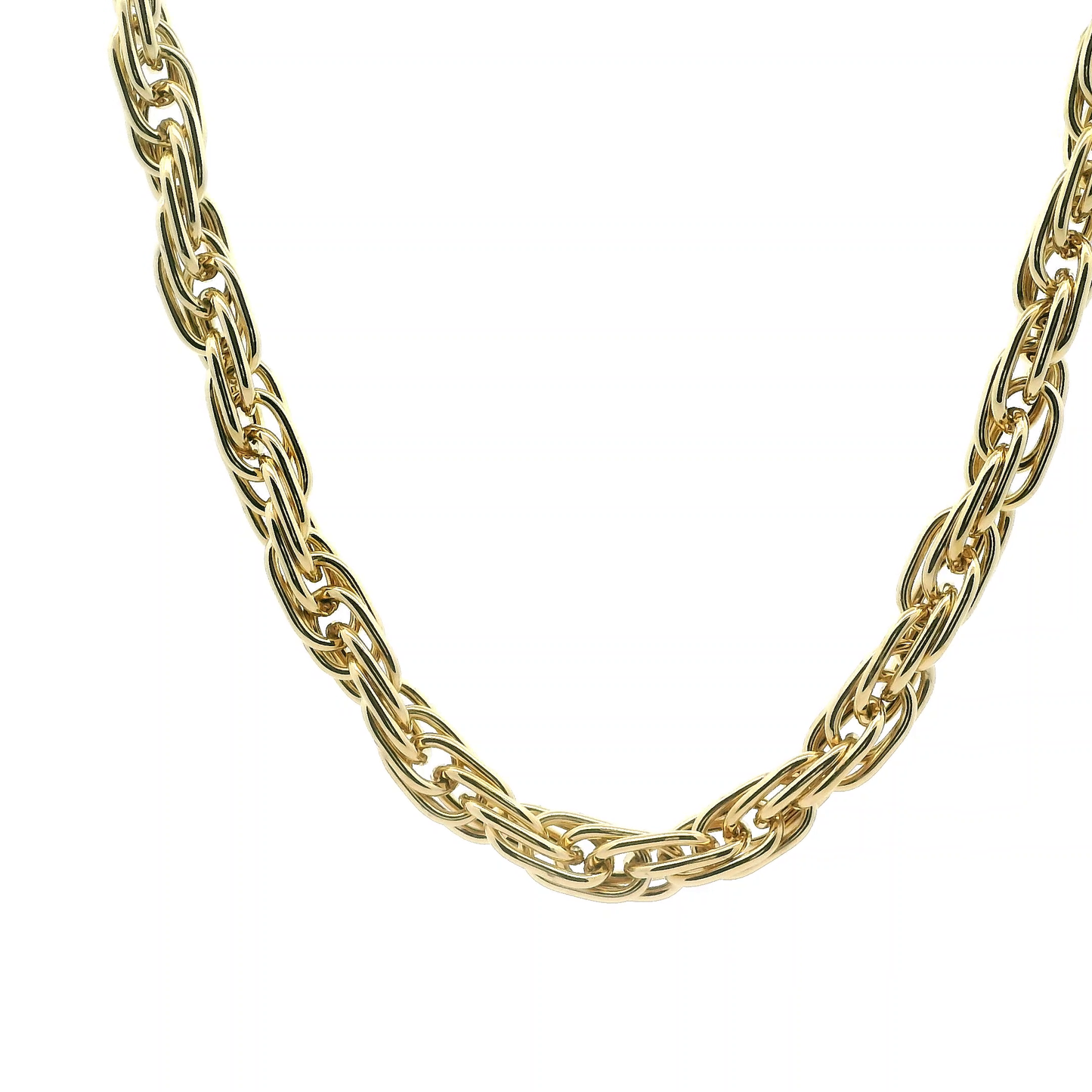 14K Yellow Gold 18" Hollow Rope Chain