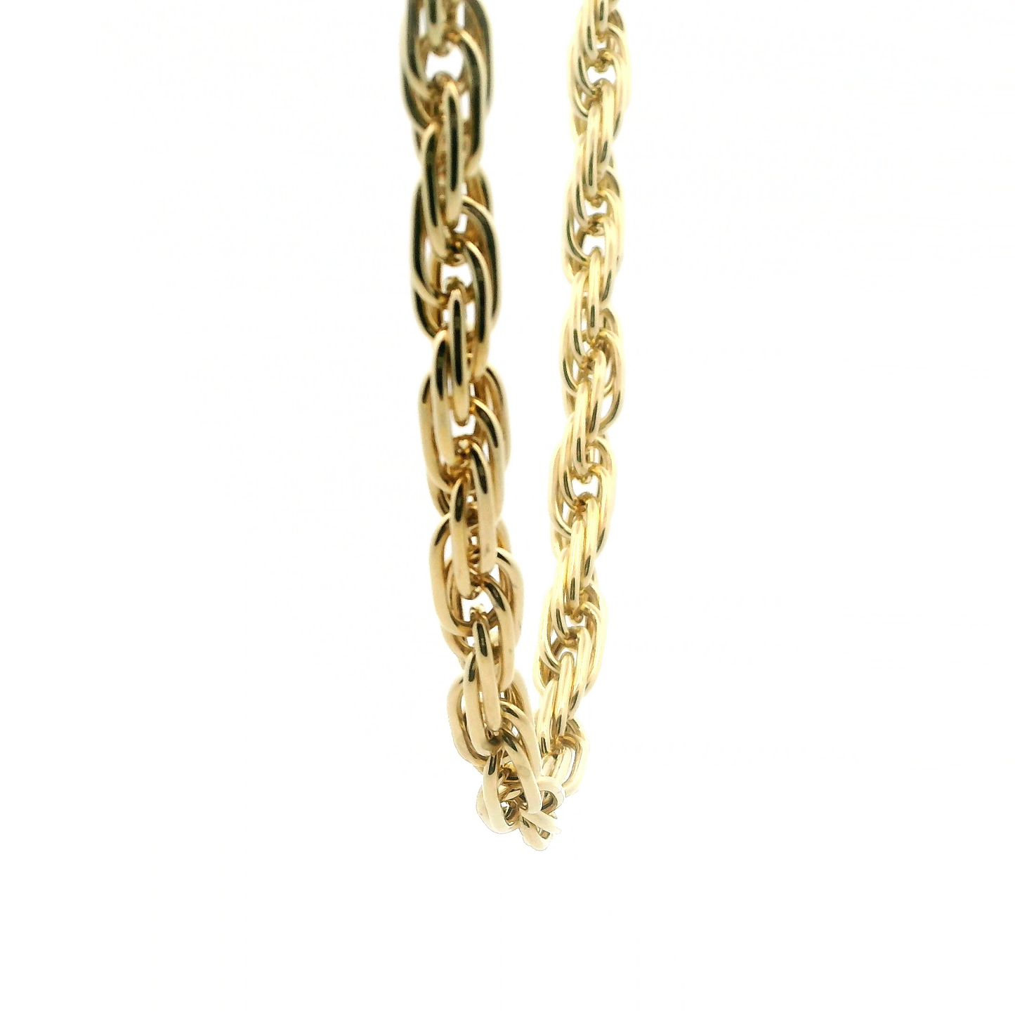 14K Yellow Gold 18" Hollow Rope Chain