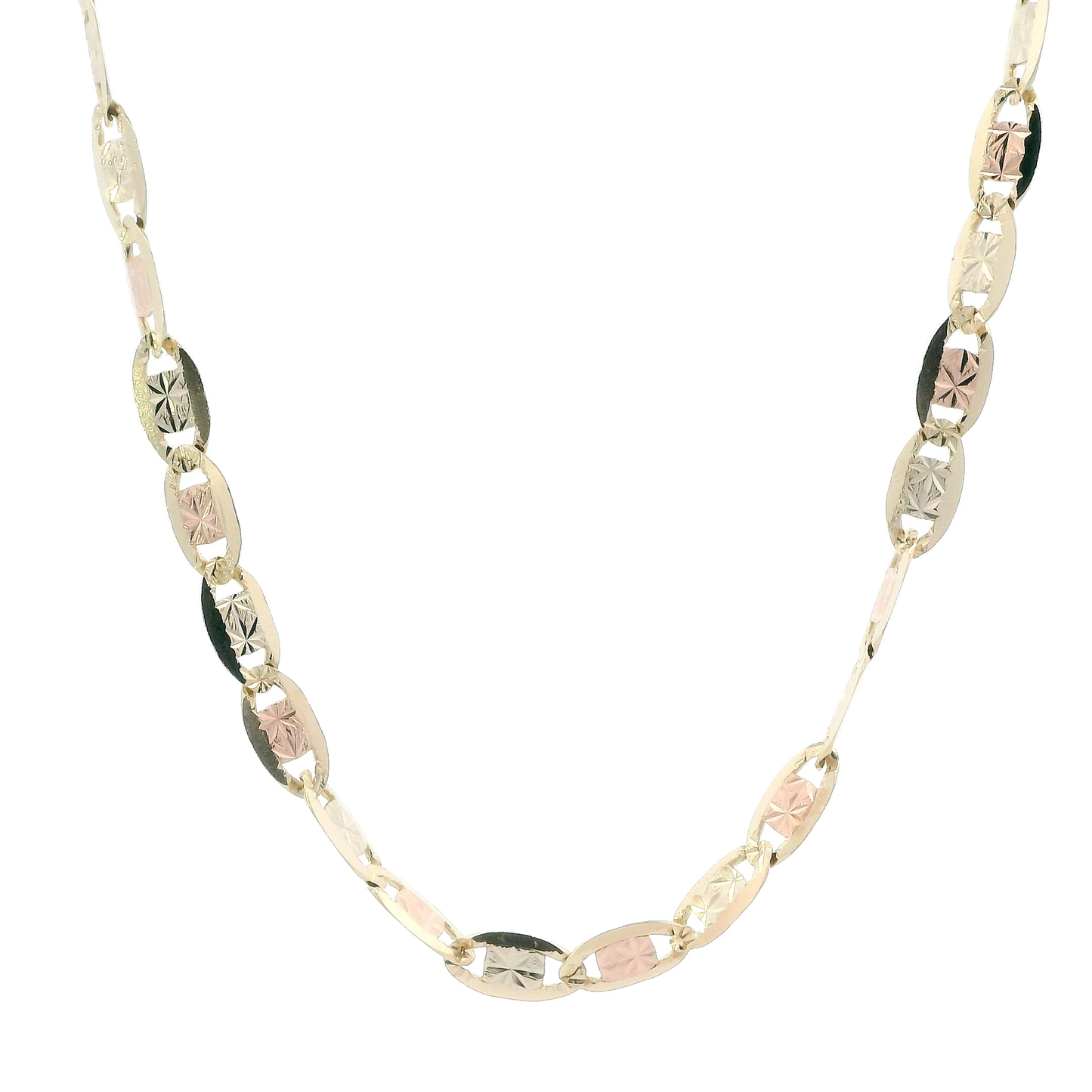 10K Yellow Gold Diamond Cut Mariner Chain