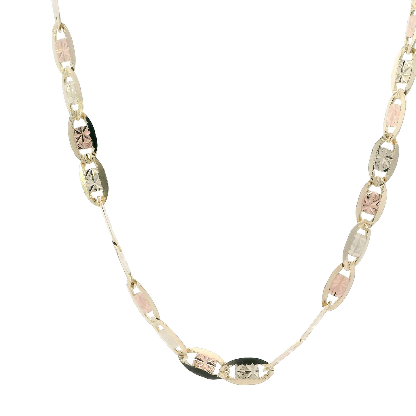 10K Yellow Gold Diamond Cut Mariner Chain