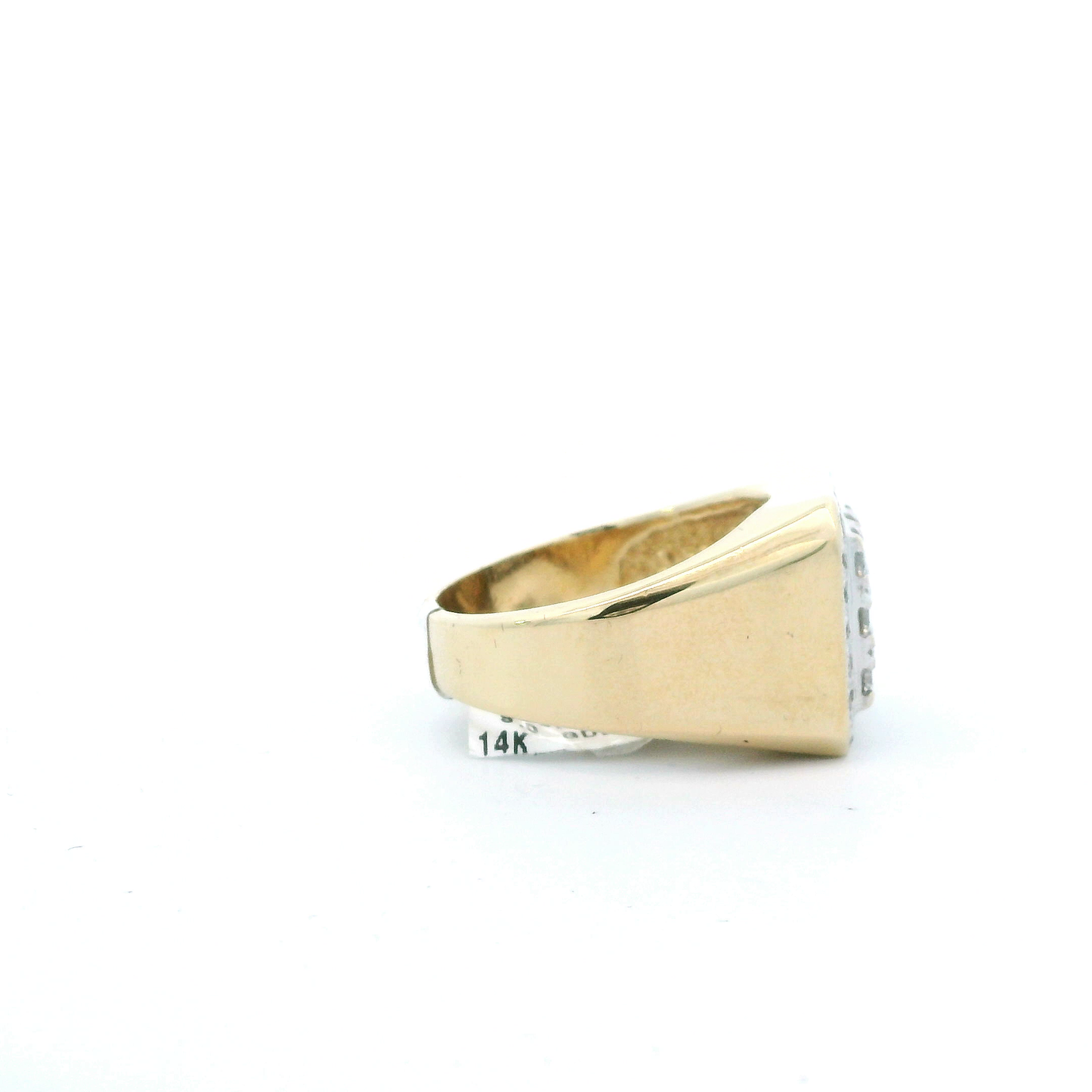 14K Yellow Gold Diamond Mens Ring - 0.60ct