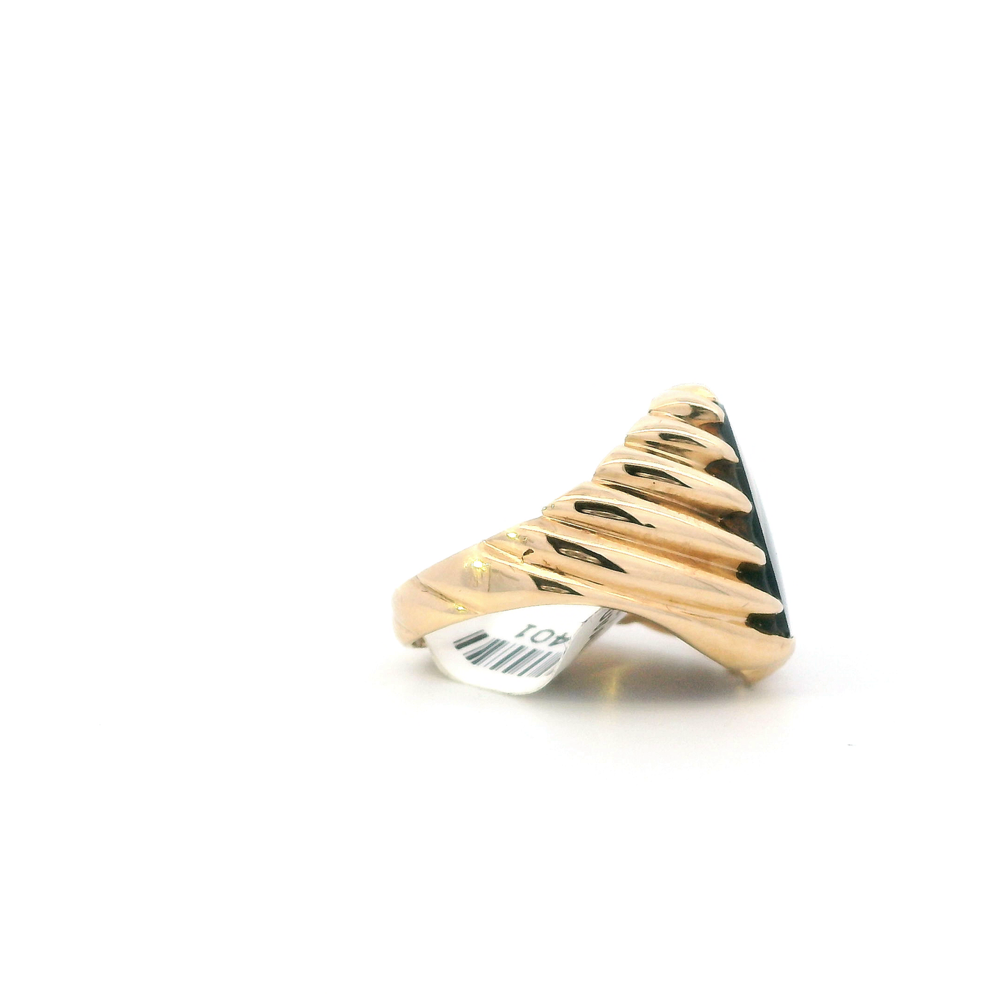 14K Yellow Gold Oval Onyx Ring