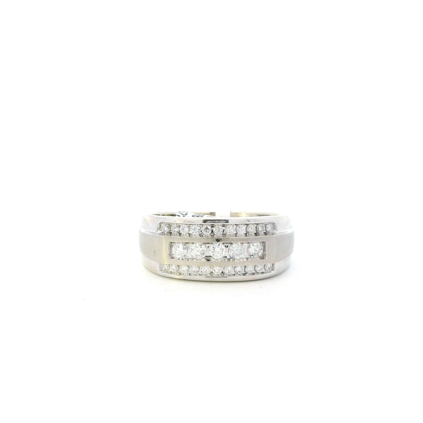 14K White Gold Diamond Mens Ring - 0.47ct