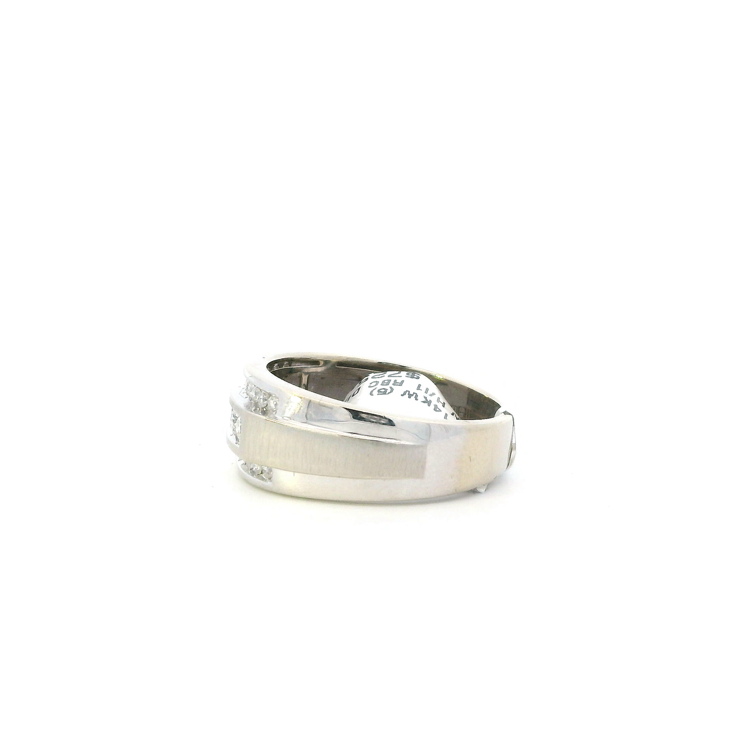 14K White Gold Diamond Mens Ring - 0.47ct