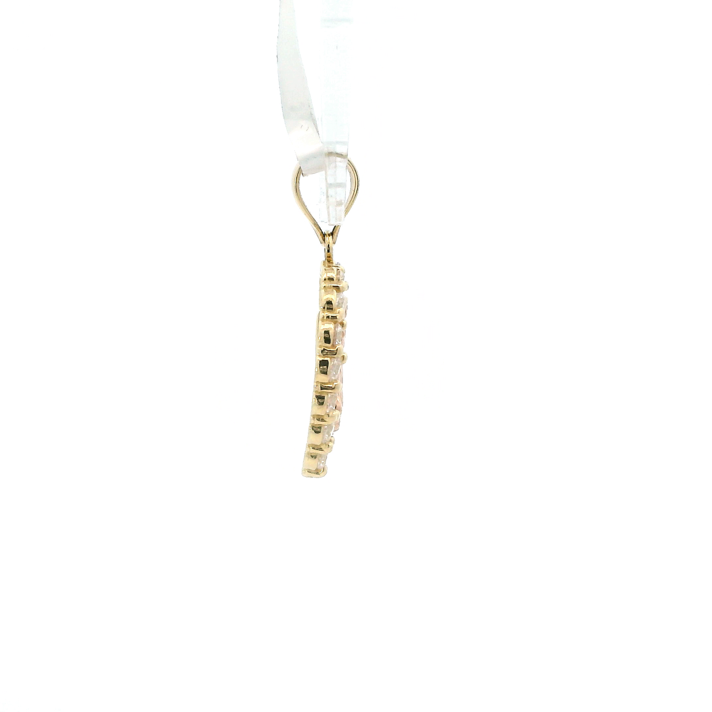 10K Tri Color Gold "15 Anos" Heart Pendant