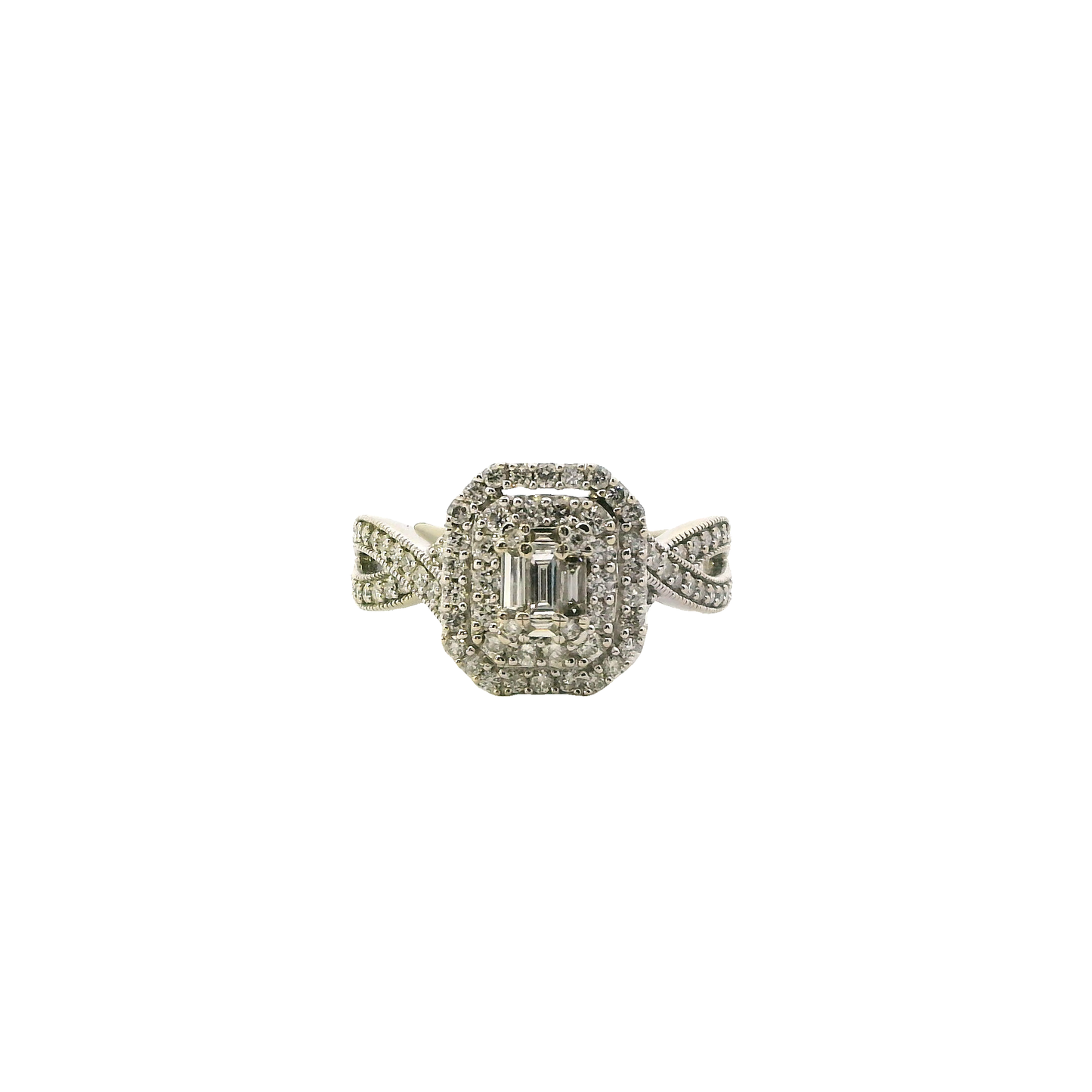 14K White Gold Diamond Womens Ring - 1.06ct