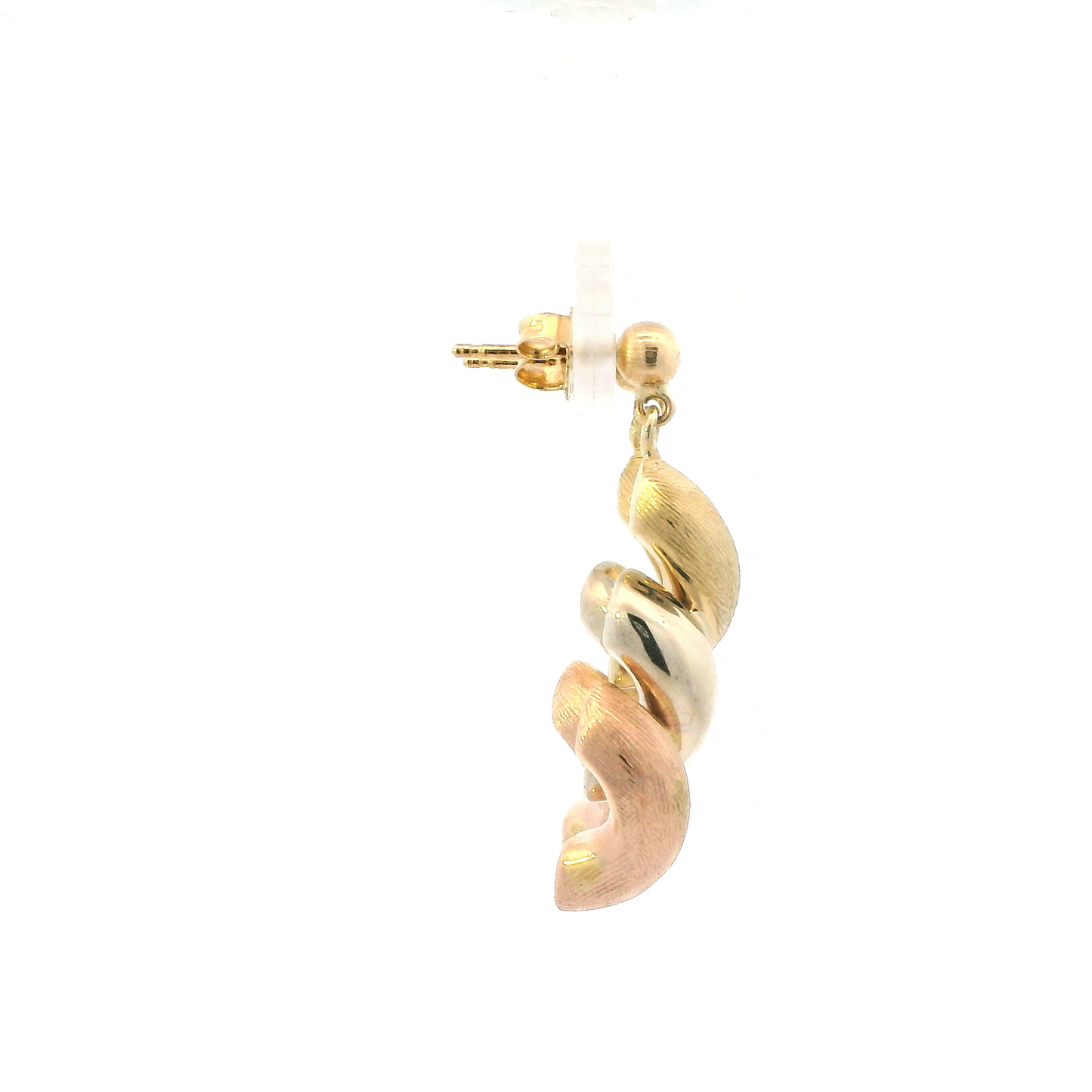 14K Tri Color Gold Marco Dangle Earrings