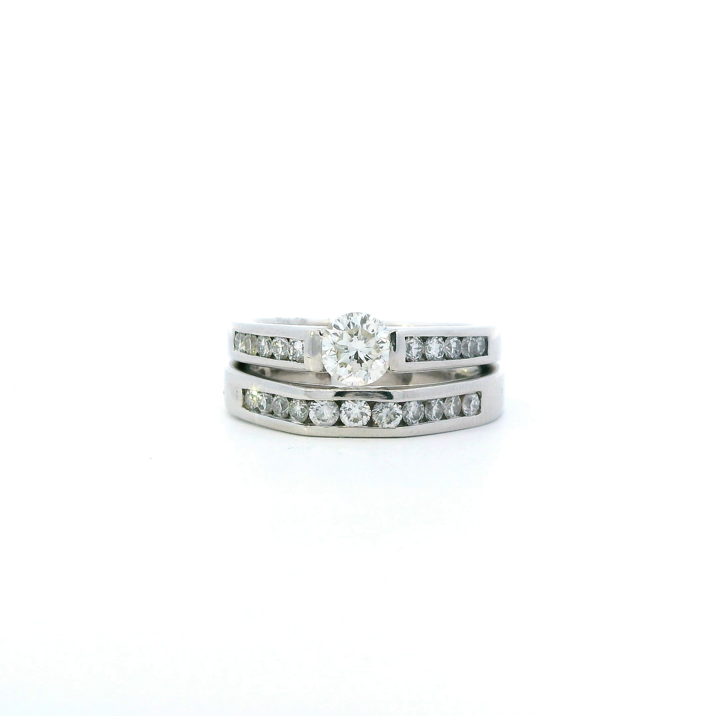 Platinum Womens Diamond Engagement & Wedding Ring Set - 2.36ct