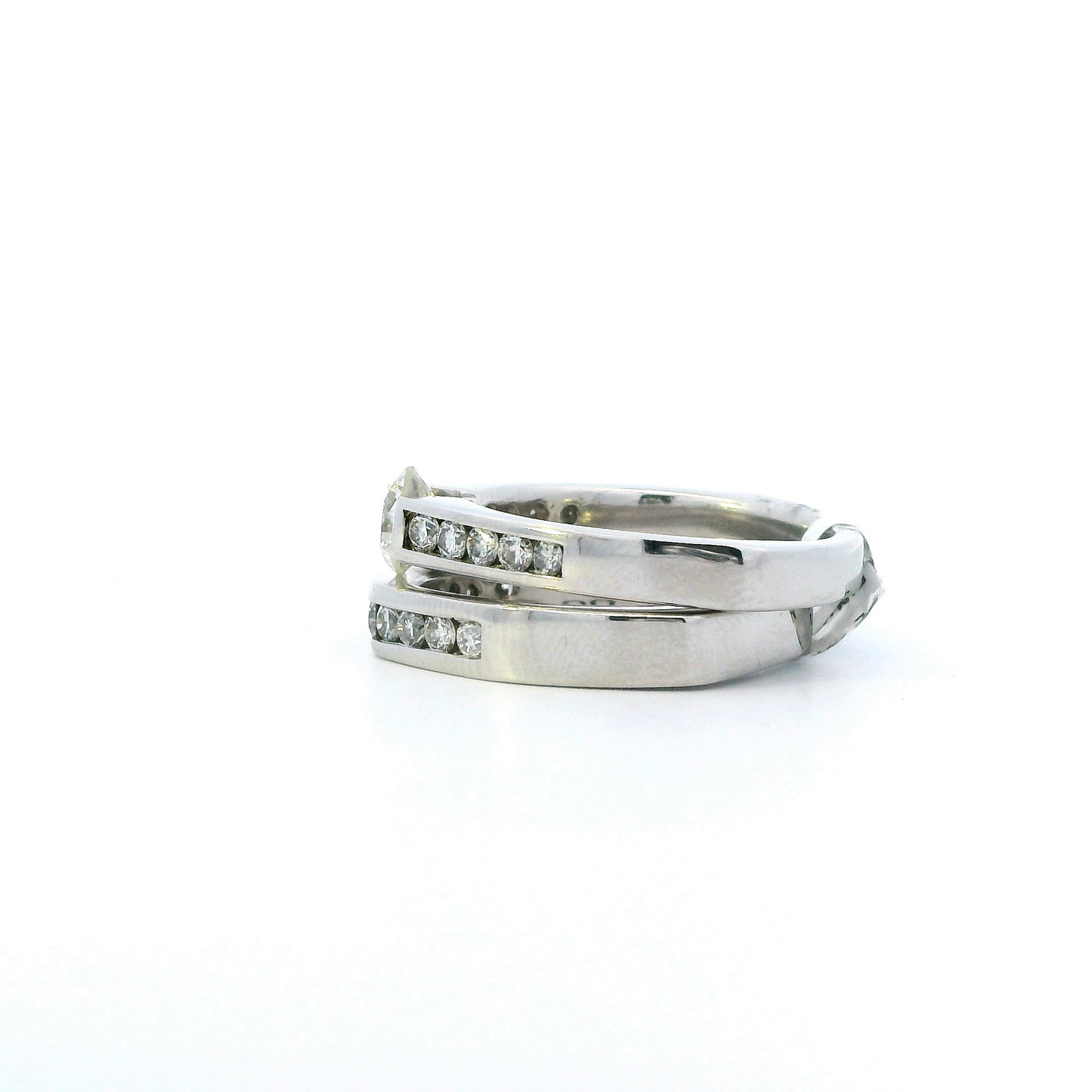 Platinum Womens Diamond Engagement & Wedding Ring Set - 2.36ct