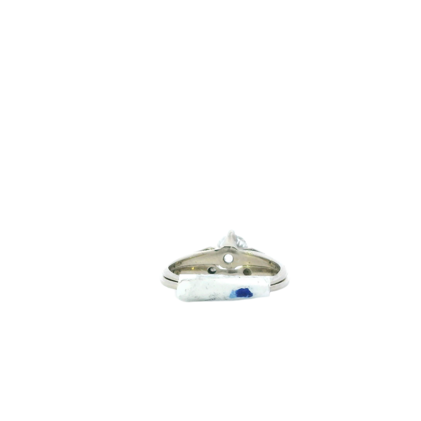 14K White Gold Womens Diamond Engagement & Wedding Ring Set -0.53ct
