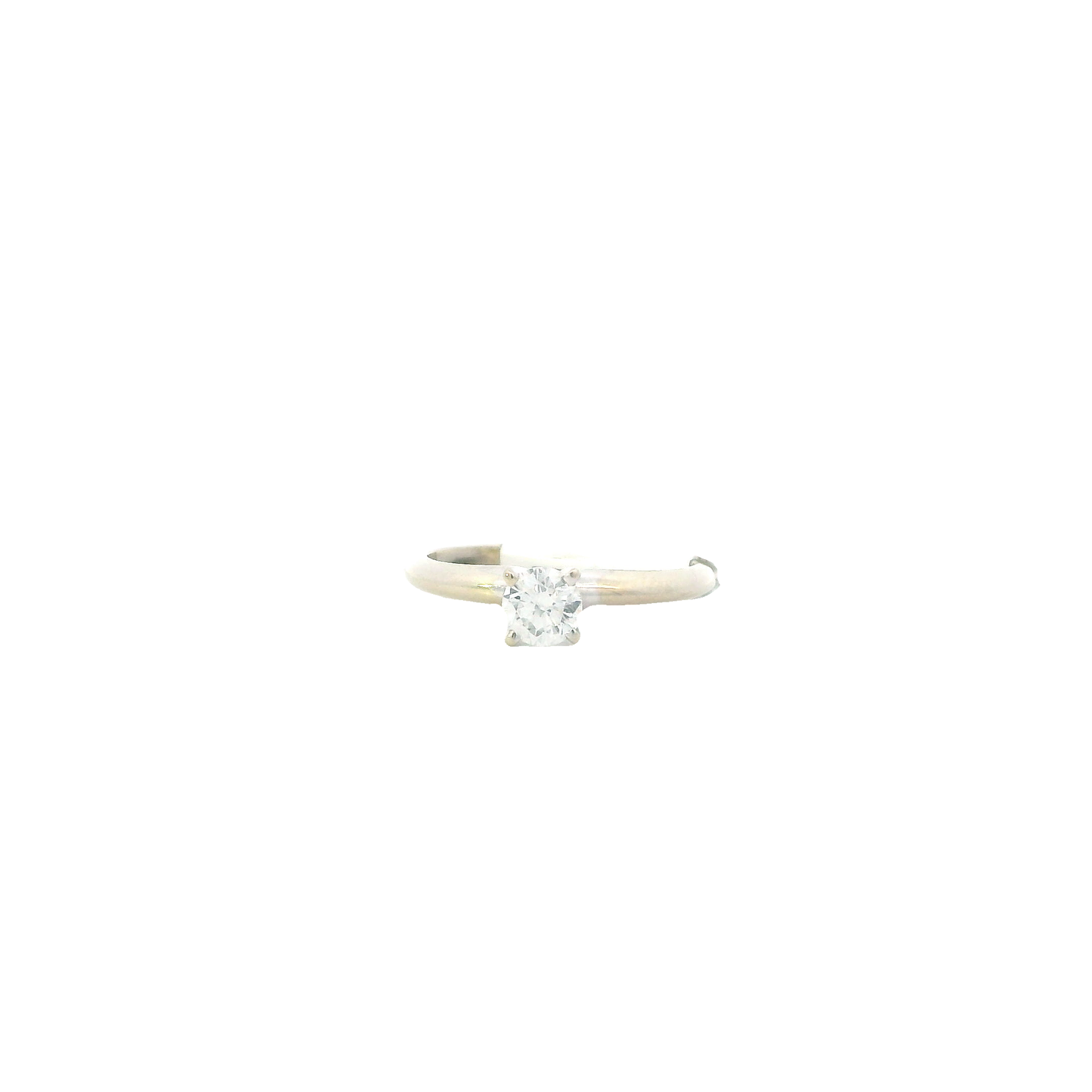 14K White Gold Diamond Solitaire Ring - 0.30ct