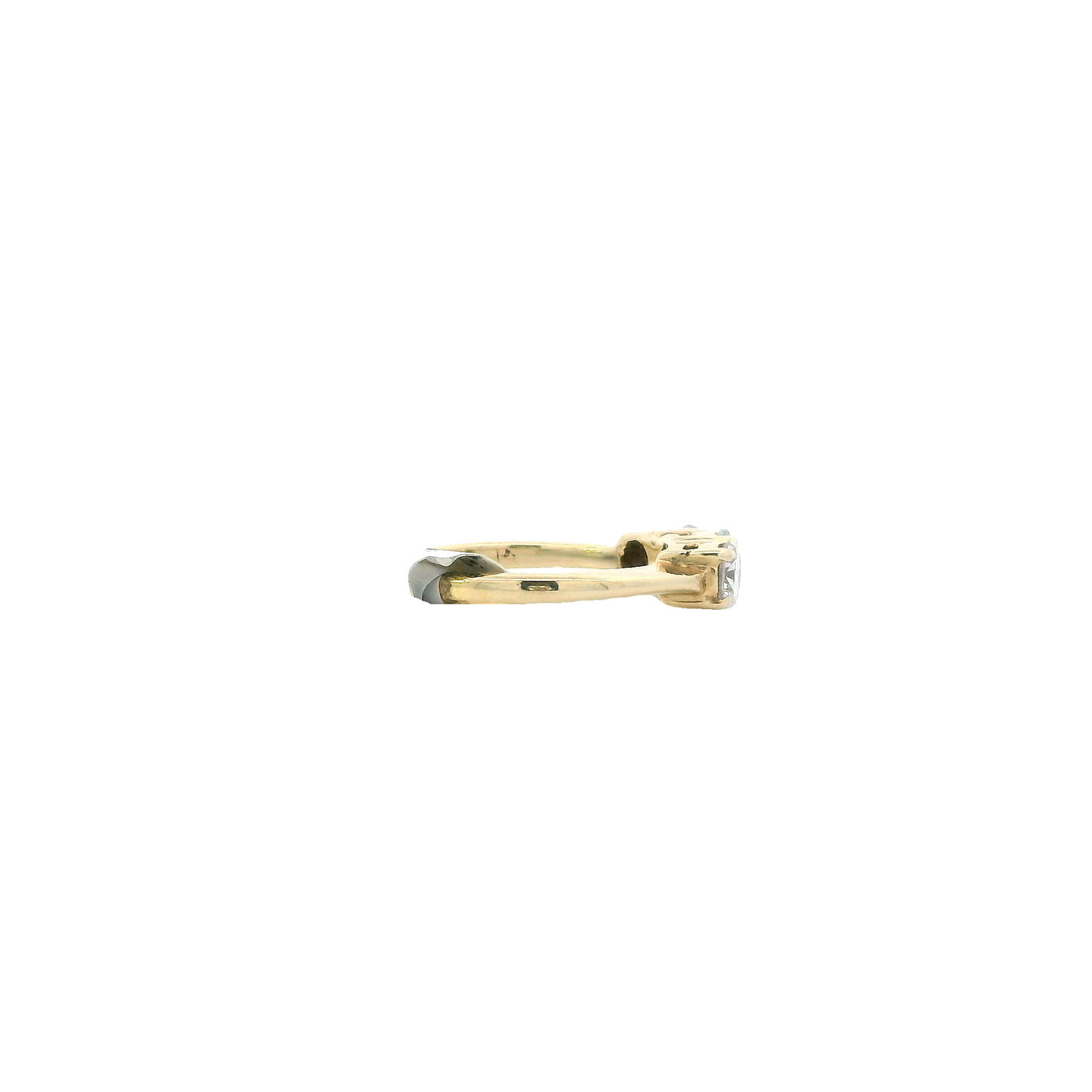 14K Yellow Gold Women's Diamond Ring - 0.85ct