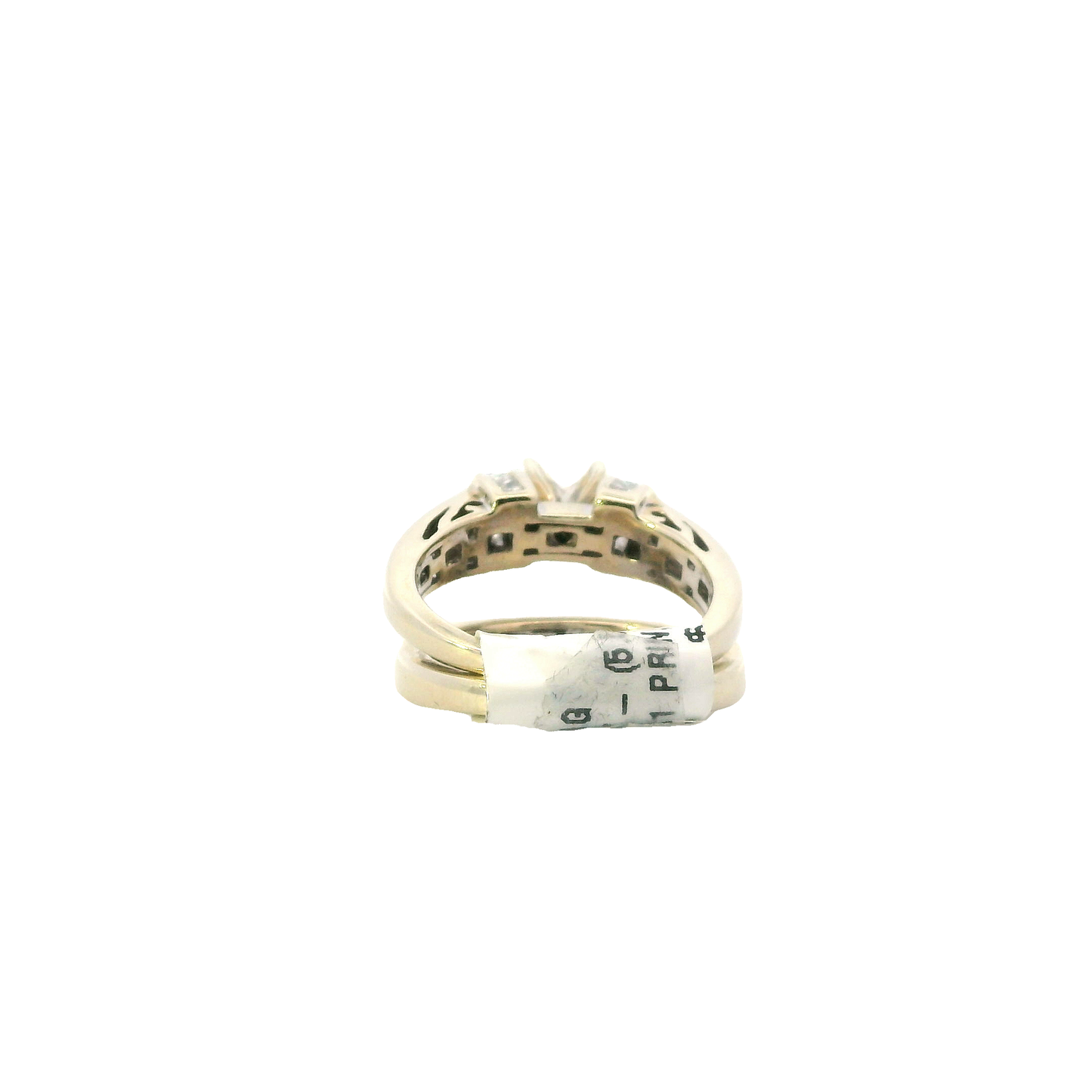 14K Yellow Gold Womens Diamond Engagement And Wedding Rings - 1.43ct