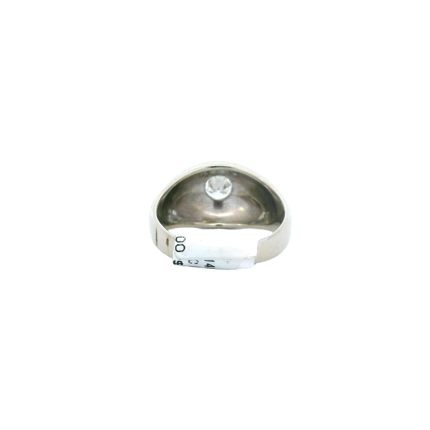 14K White Gold Diamond Mens Ring - 0.71ct