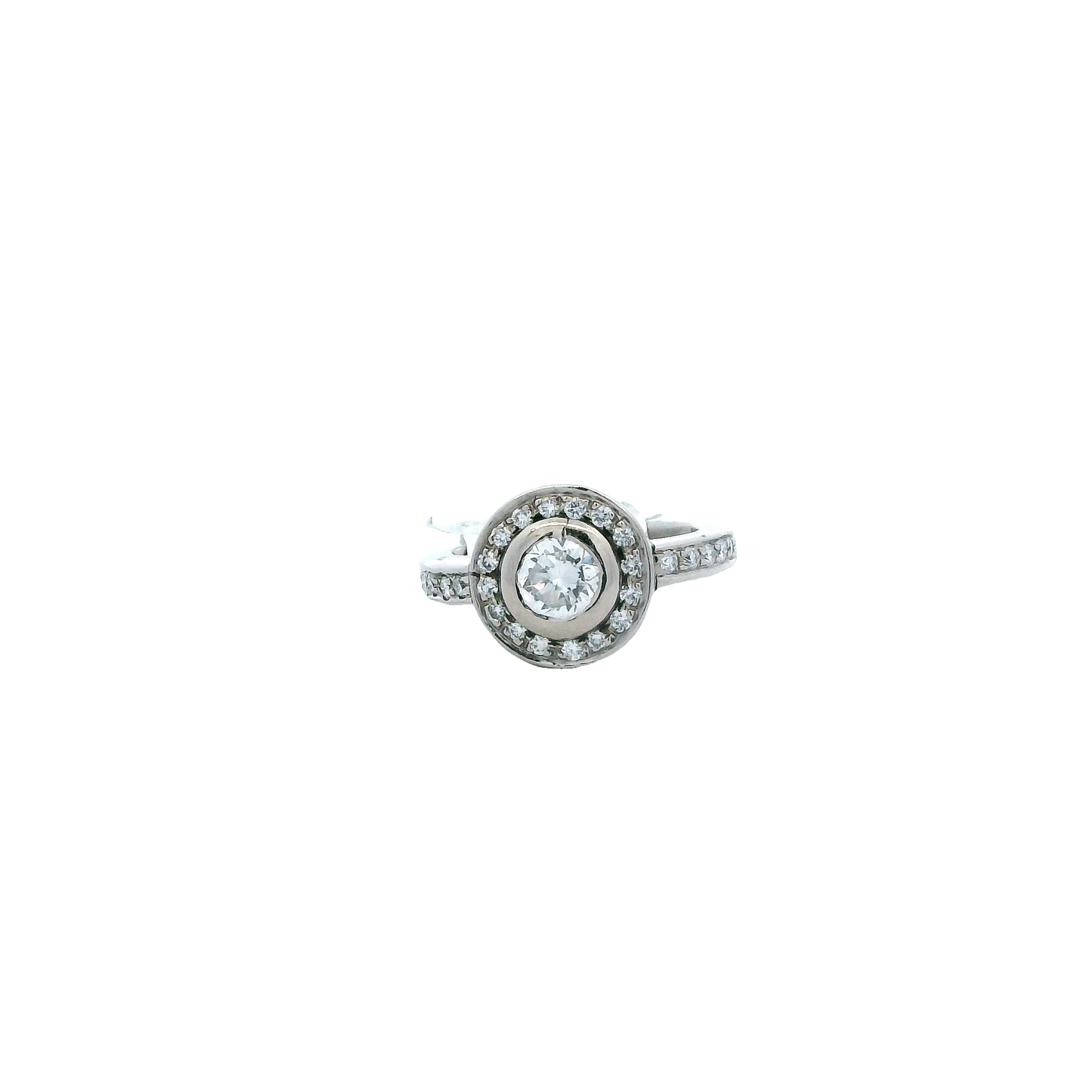 18K White Gold Diamond Womens Ring - 0.93ct