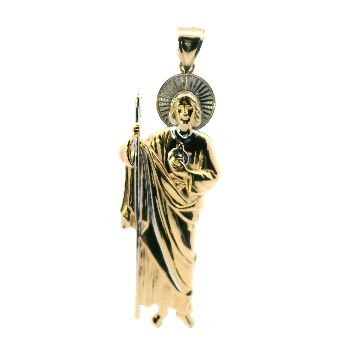 14K Yellow Gold Religious Figure Pendant
