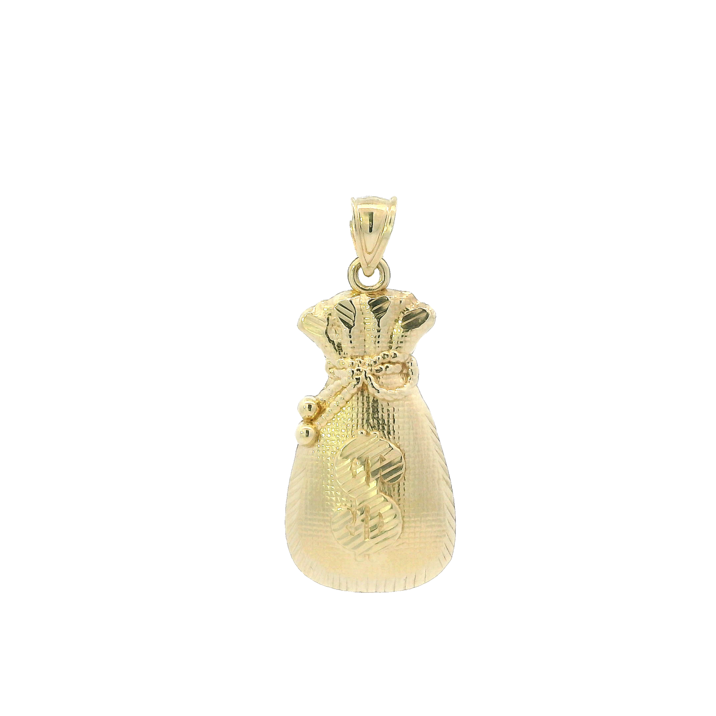 10K Yellow Gold Money Bag Pendant