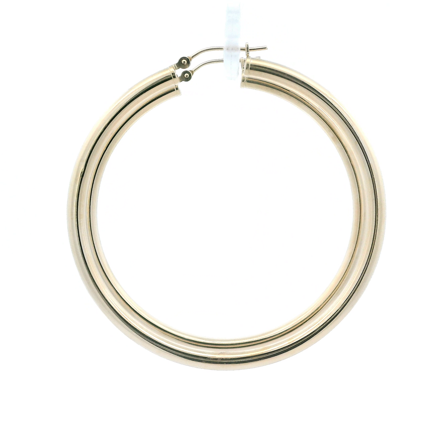 14K Yellow Gold Tube Earrings