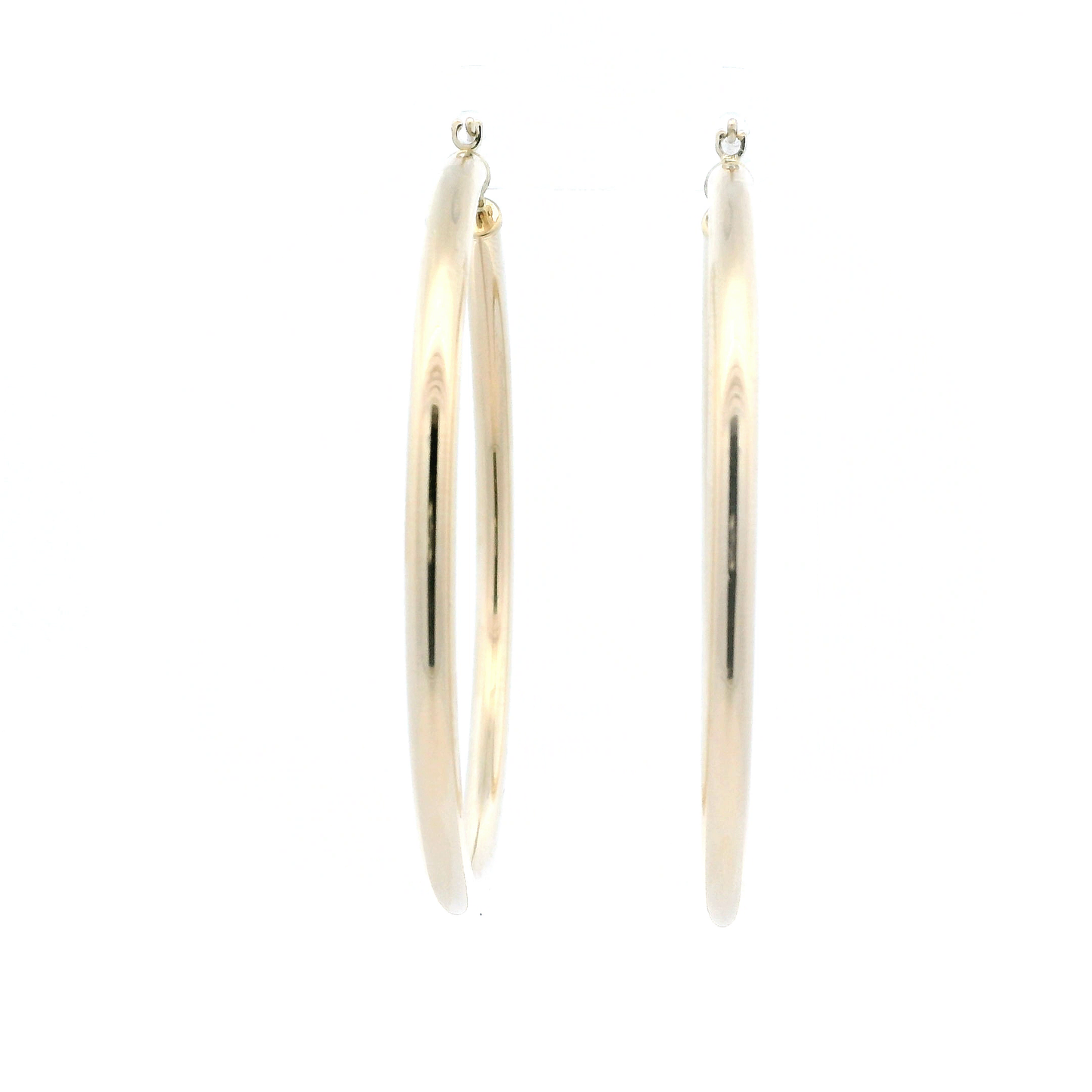 14K Yellow Gold Tube Earrings