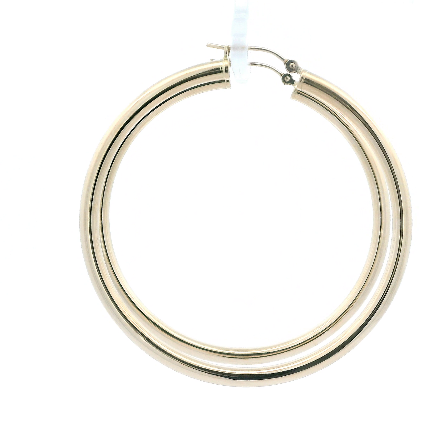 14K Yellow Gold Tube Earrings