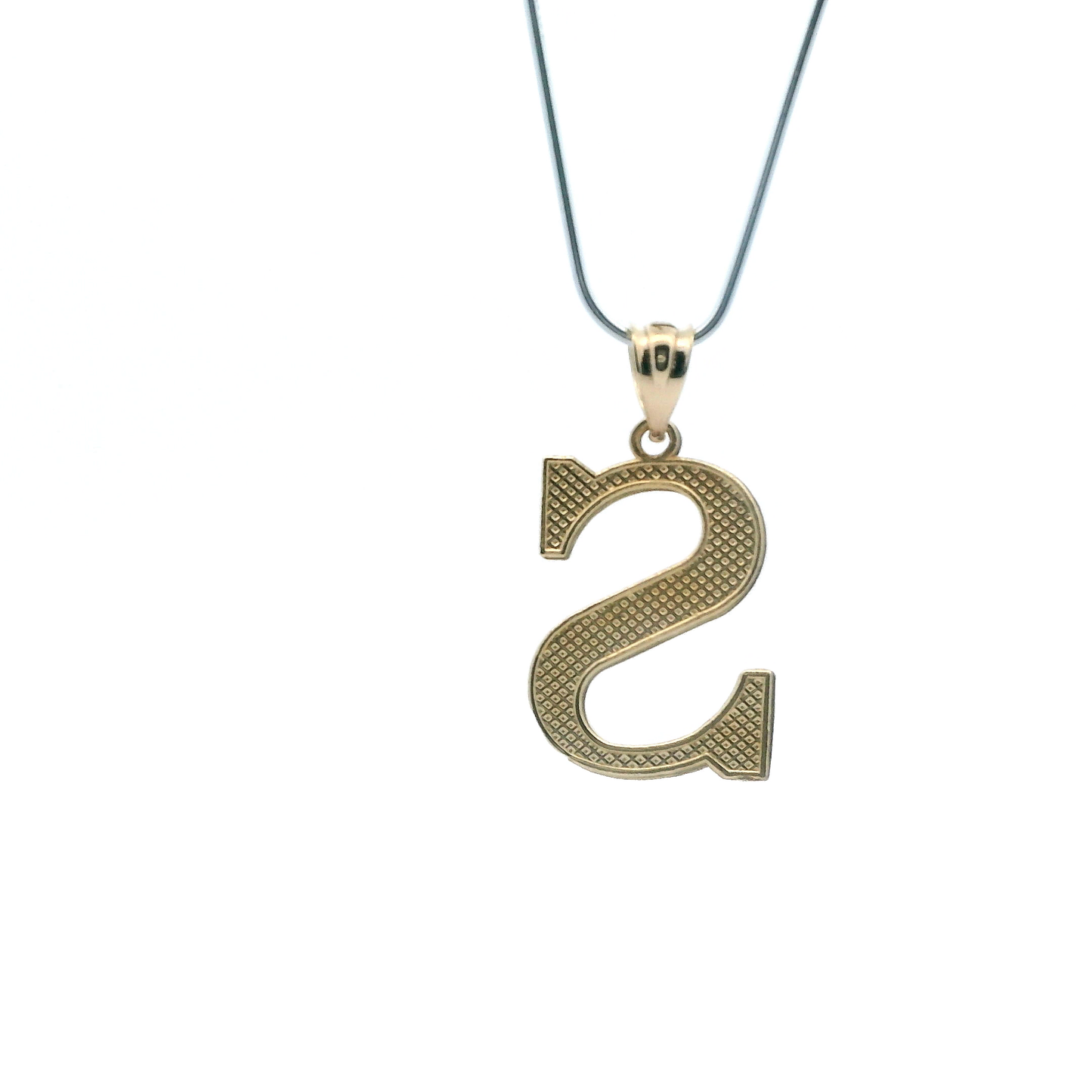 10K Yellow Gold Letter "S" Pendant