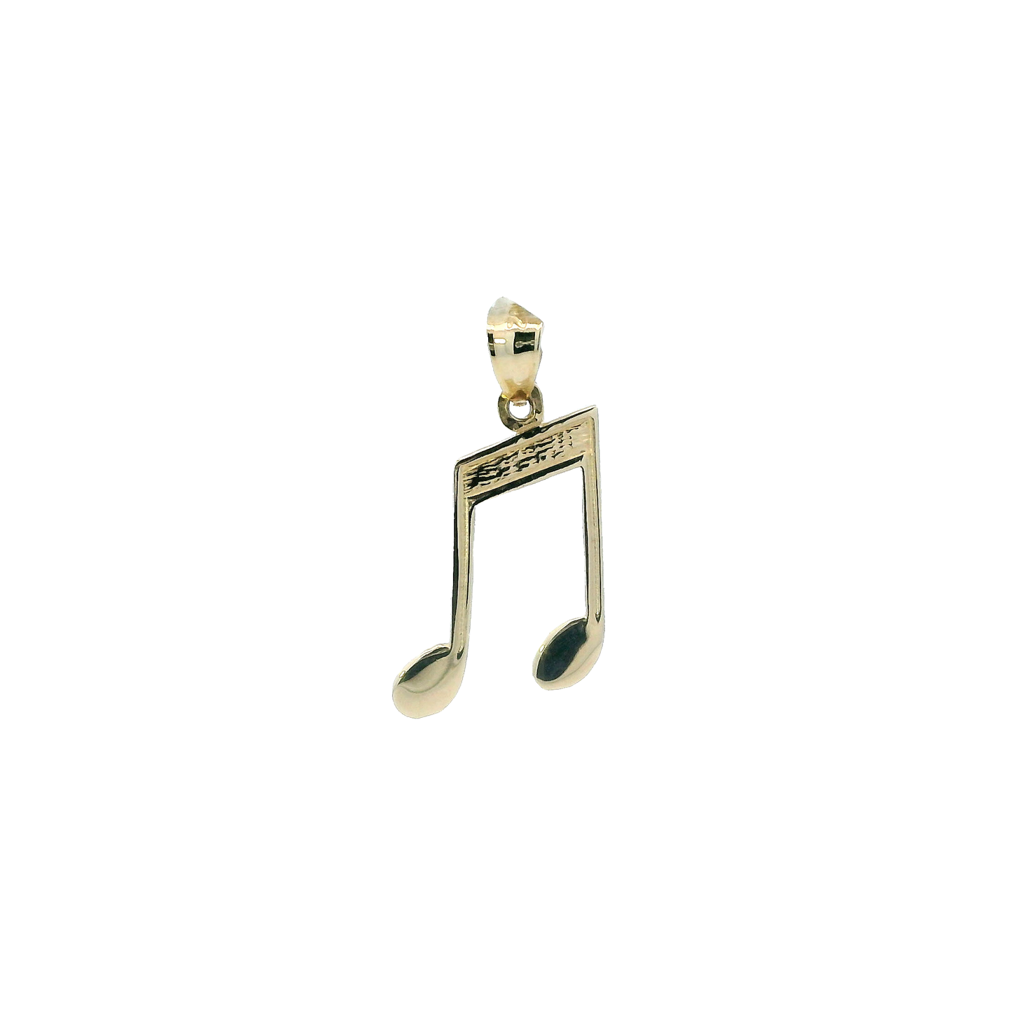 14K Yellow Gold Music Note Pendant