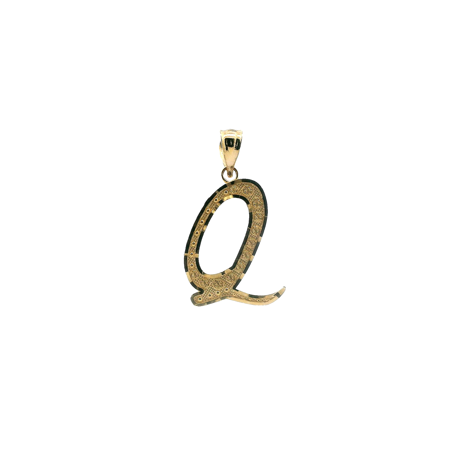 10K Yellow Gold Letter "Q" Pendant