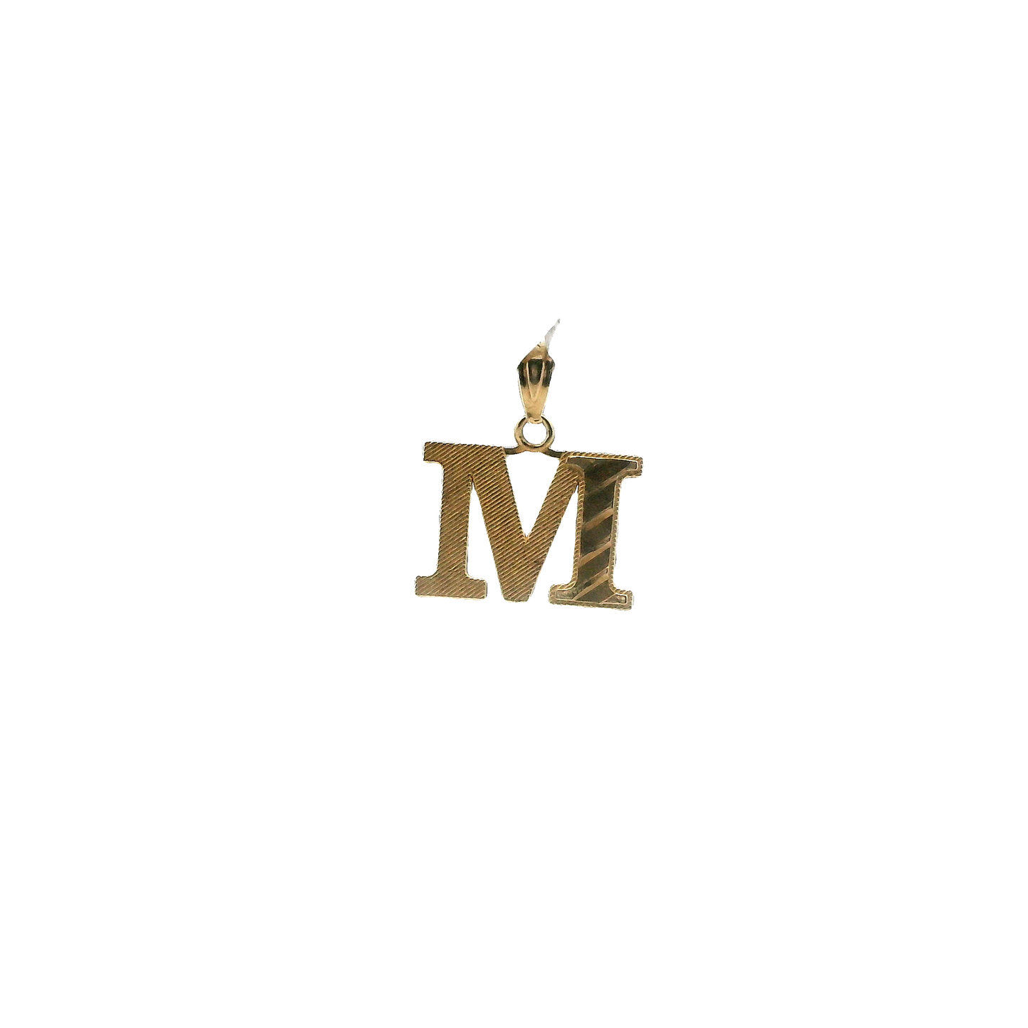 10K Yellow Gold Letter "M" Pendant